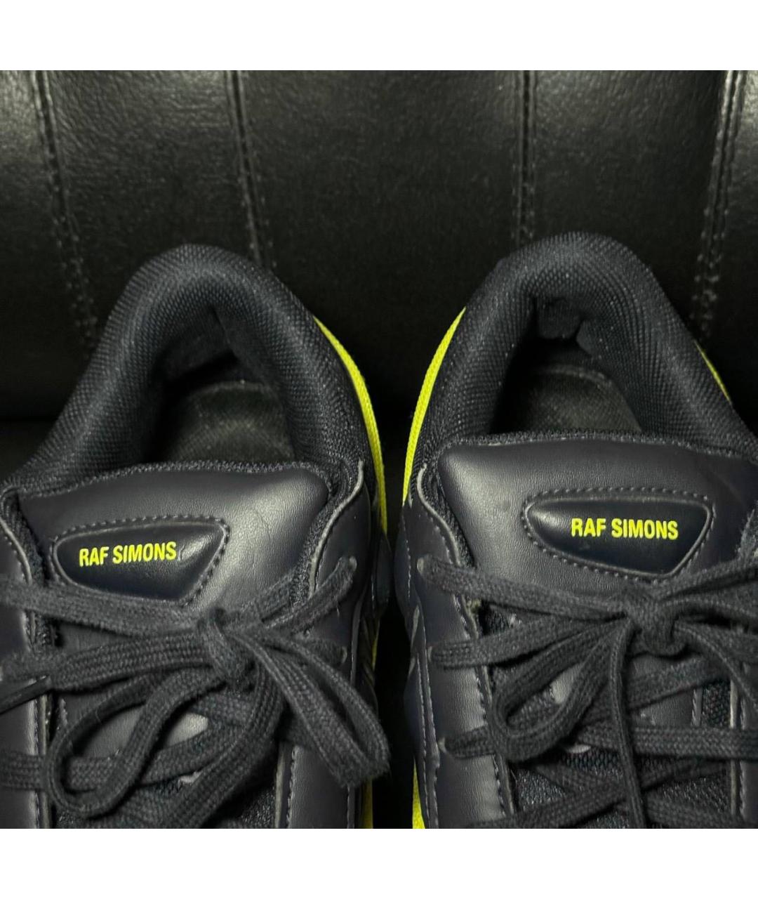 ADIDAS X RAF SIMONS Желтые текстильные низкие кроссовки / кеды, фото 7