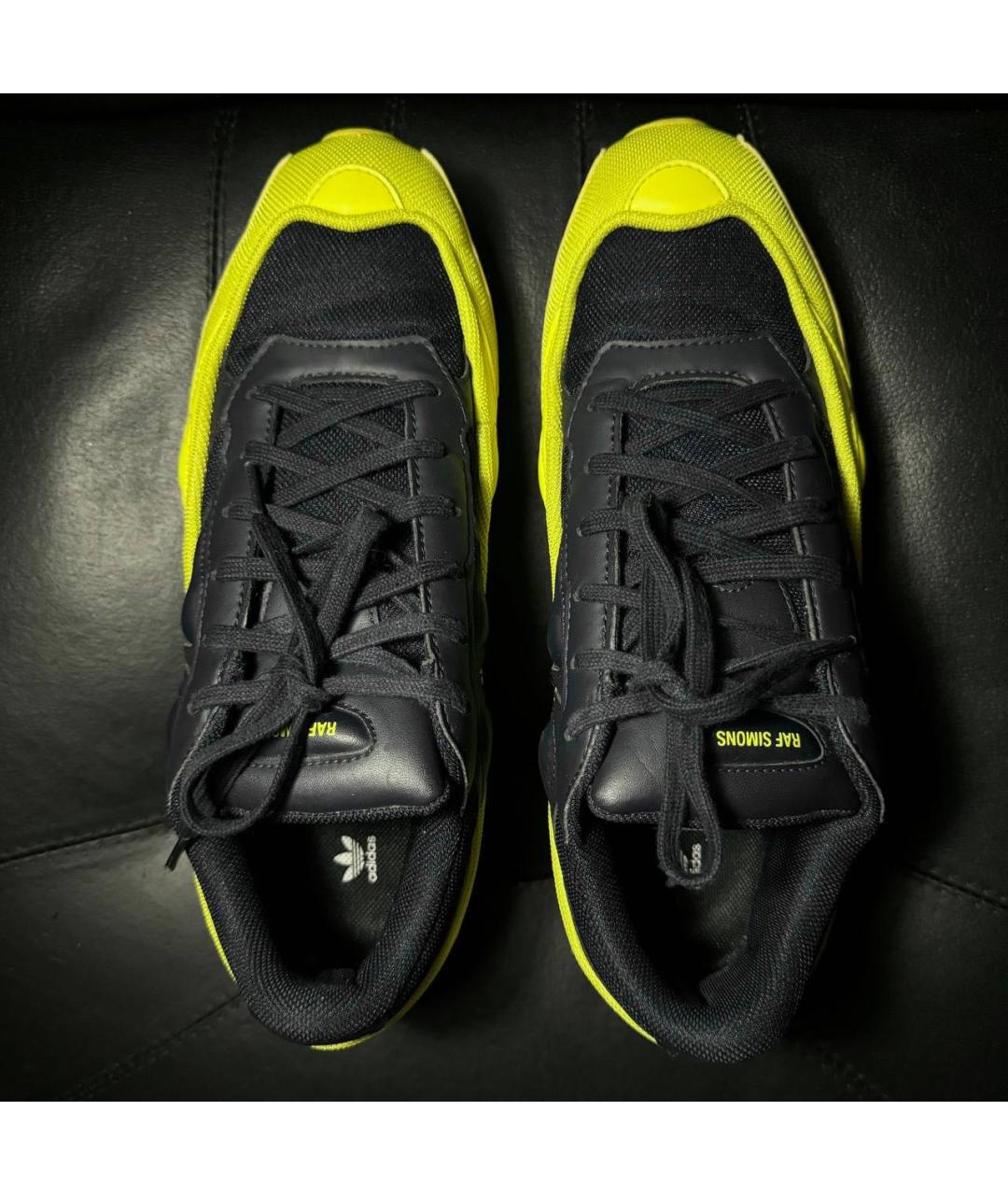 ADIDAS X RAF SIMONS Желтые текстильные низкие кроссовки / кеды, фото 6