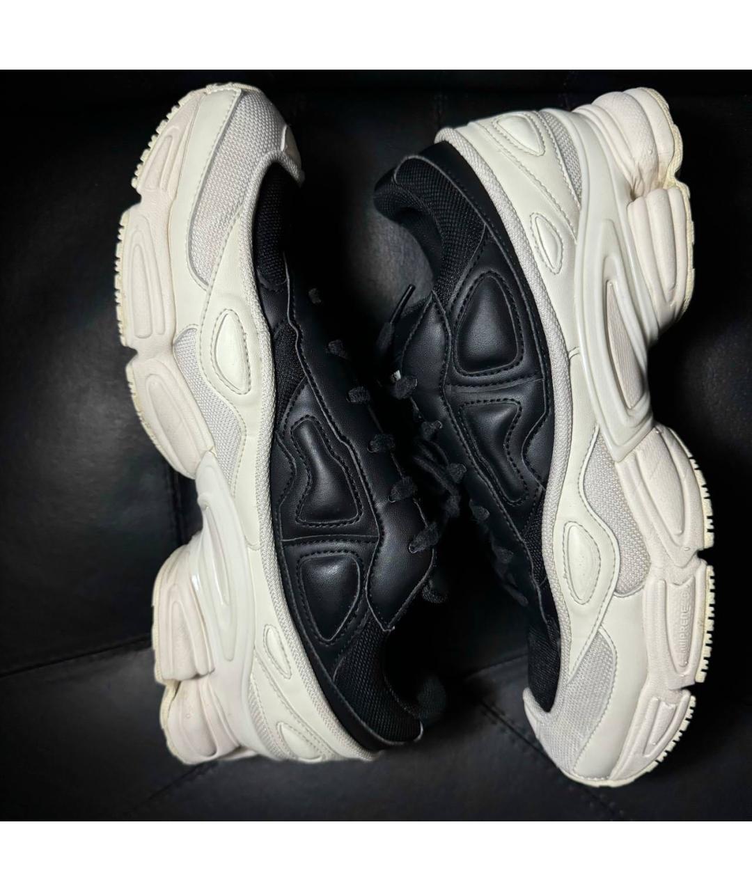 ADIDAS X RAF SIMONS Белые текстильные низкие кроссовки / кеды, фото 4