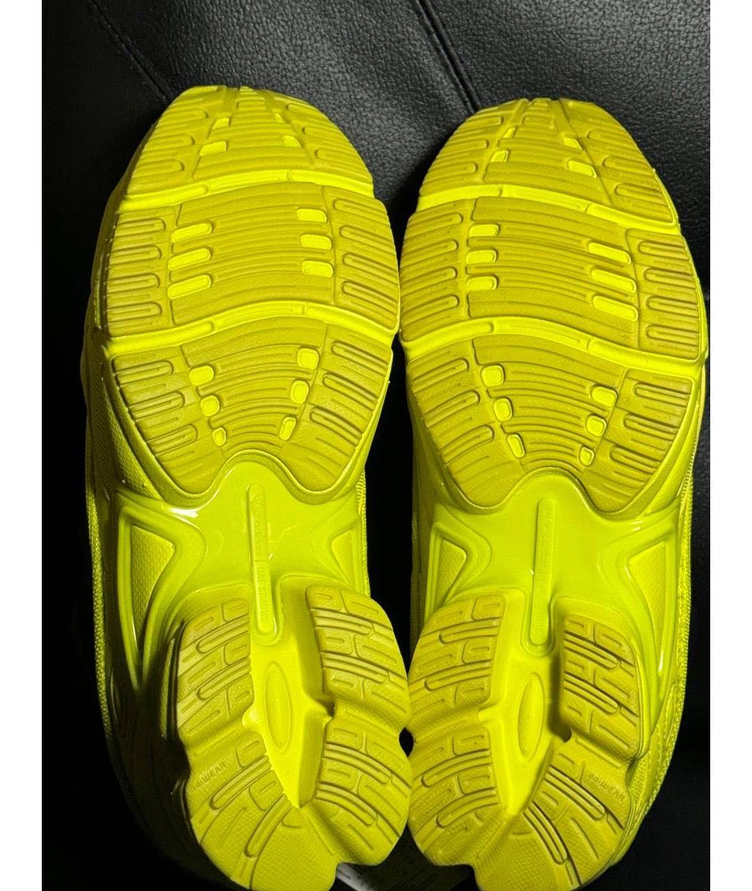 ADIDAS X RAF SIMONS Желтые текстильные низкие кроссовки / кеды, фото 7