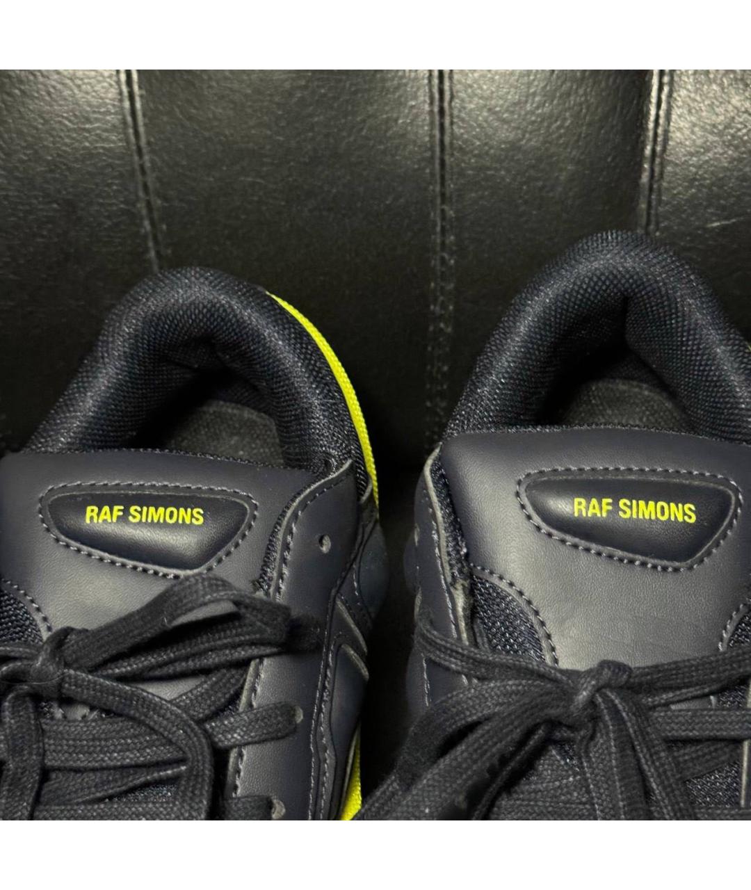 ADIDAS X RAF SIMONS Желтые текстильные низкие кроссовки / кеды, фото 8