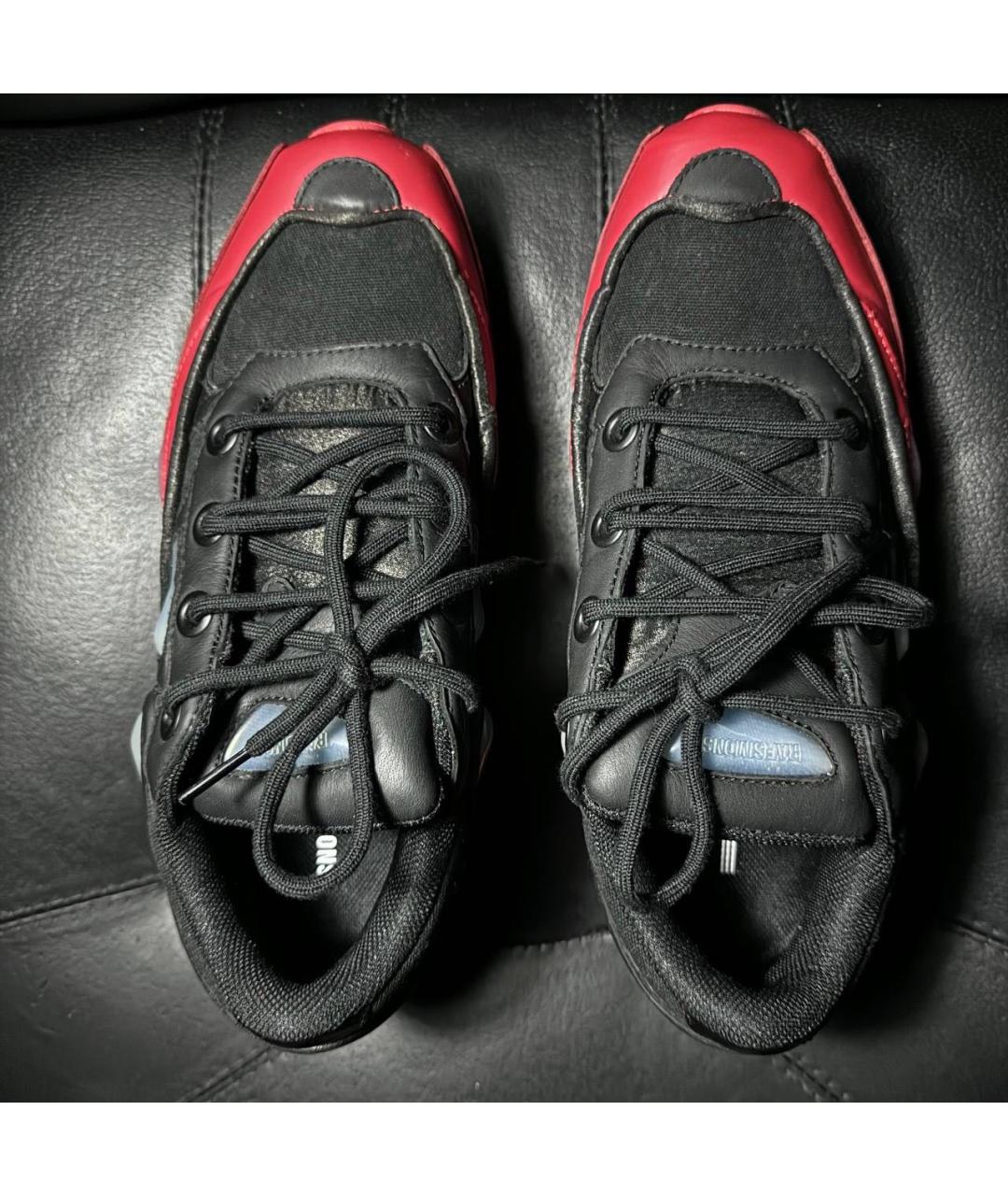 ADIDAS X RAF SIMONS Красные кожаные низкие кроссовки / кеды, фото 7