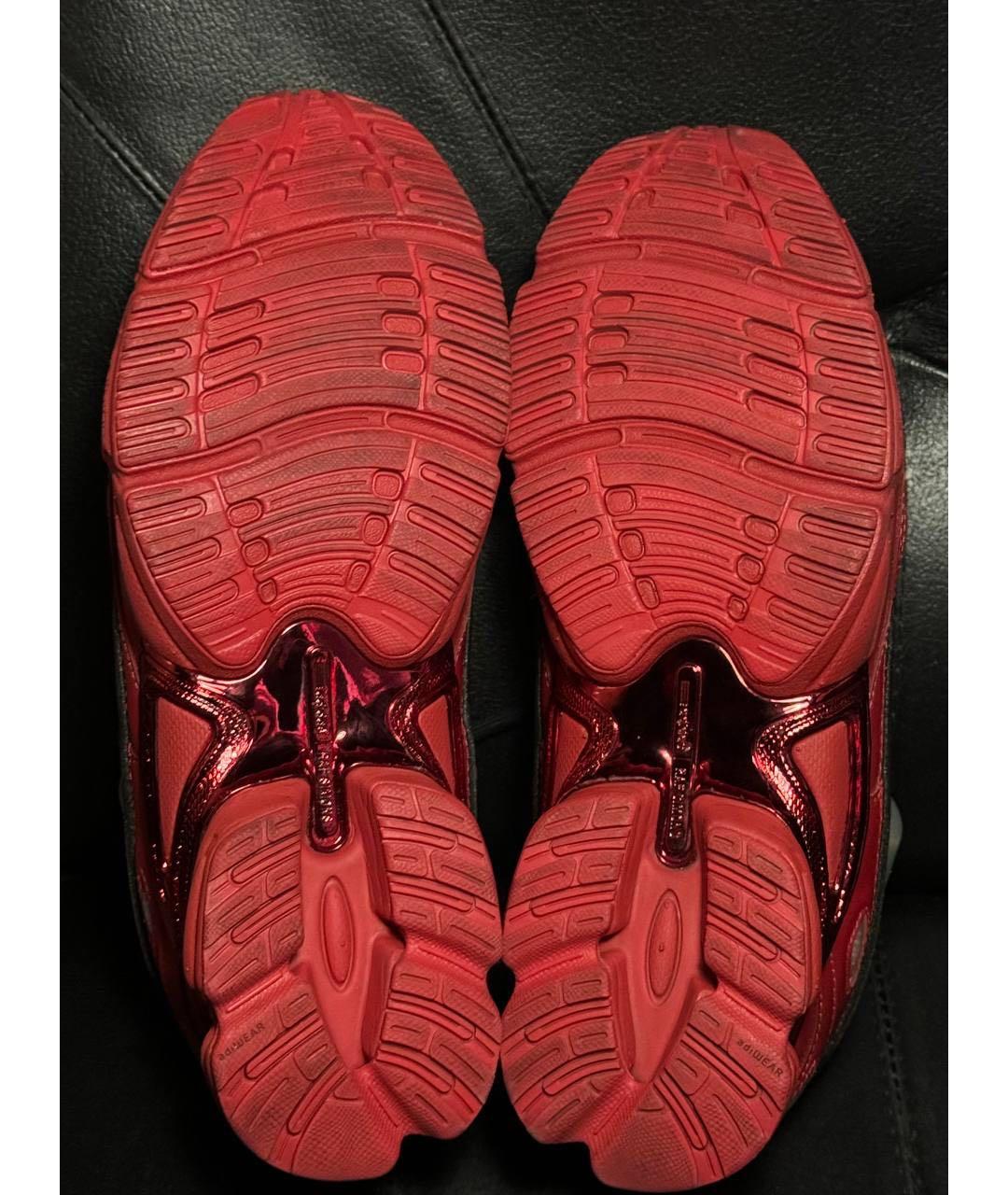 ADIDAS X RAF SIMONS Красные кожаные низкие кроссовки / кеды, фото 8