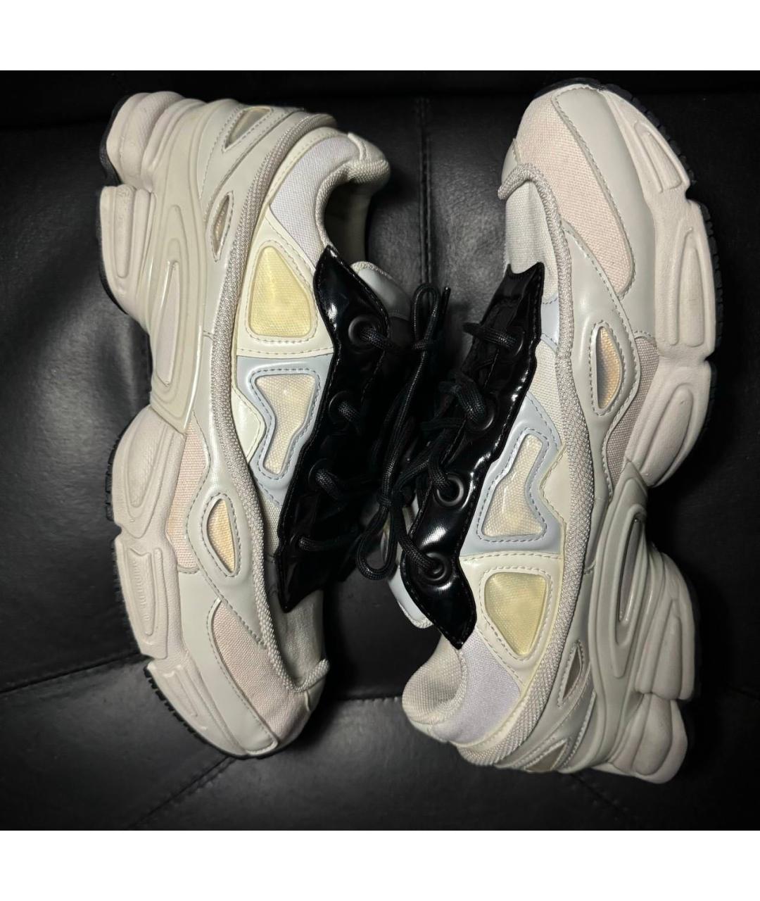 ADIDAS X RAF SIMONS Белые текстильные низкие кроссовки / кеды, фото 5