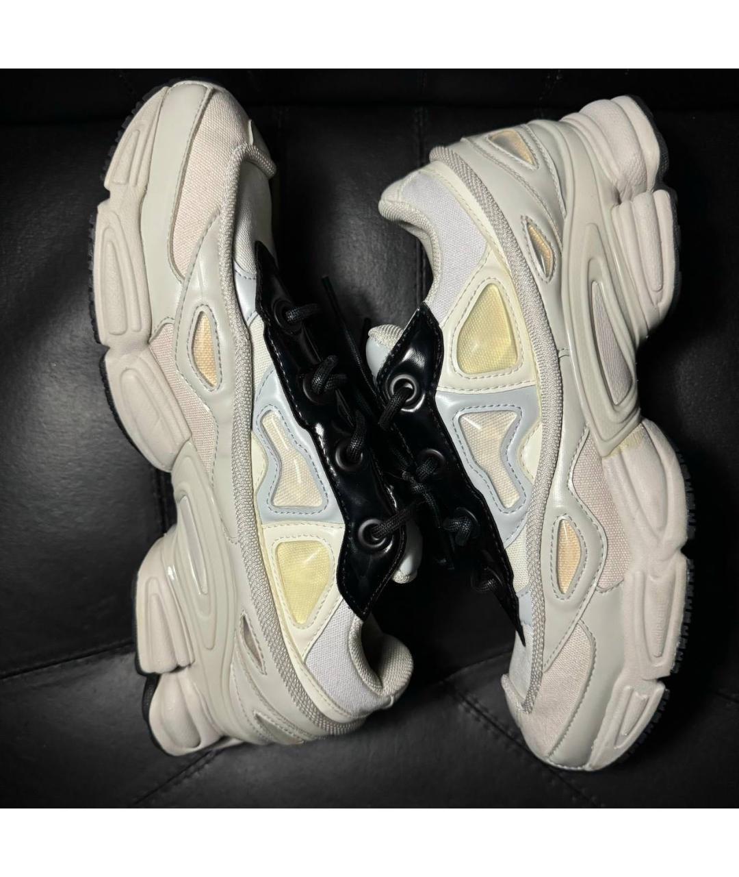 ADIDAS X RAF SIMONS Белые текстильные низкие кроссовки / кеды, фото 4