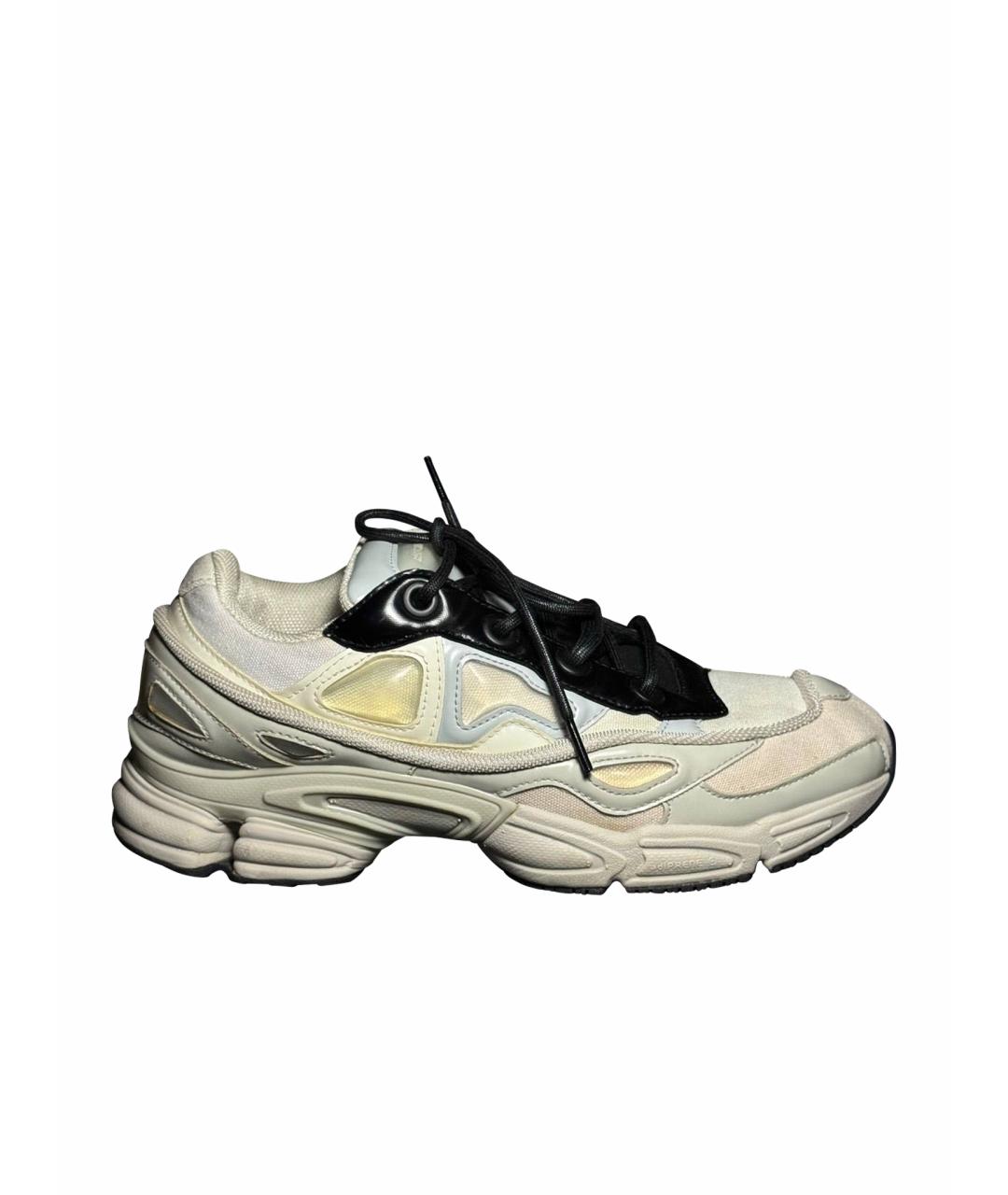 ADIDAS X RAF SIMONS Белые текстильные низкие кроссовки / кеды, фото 1