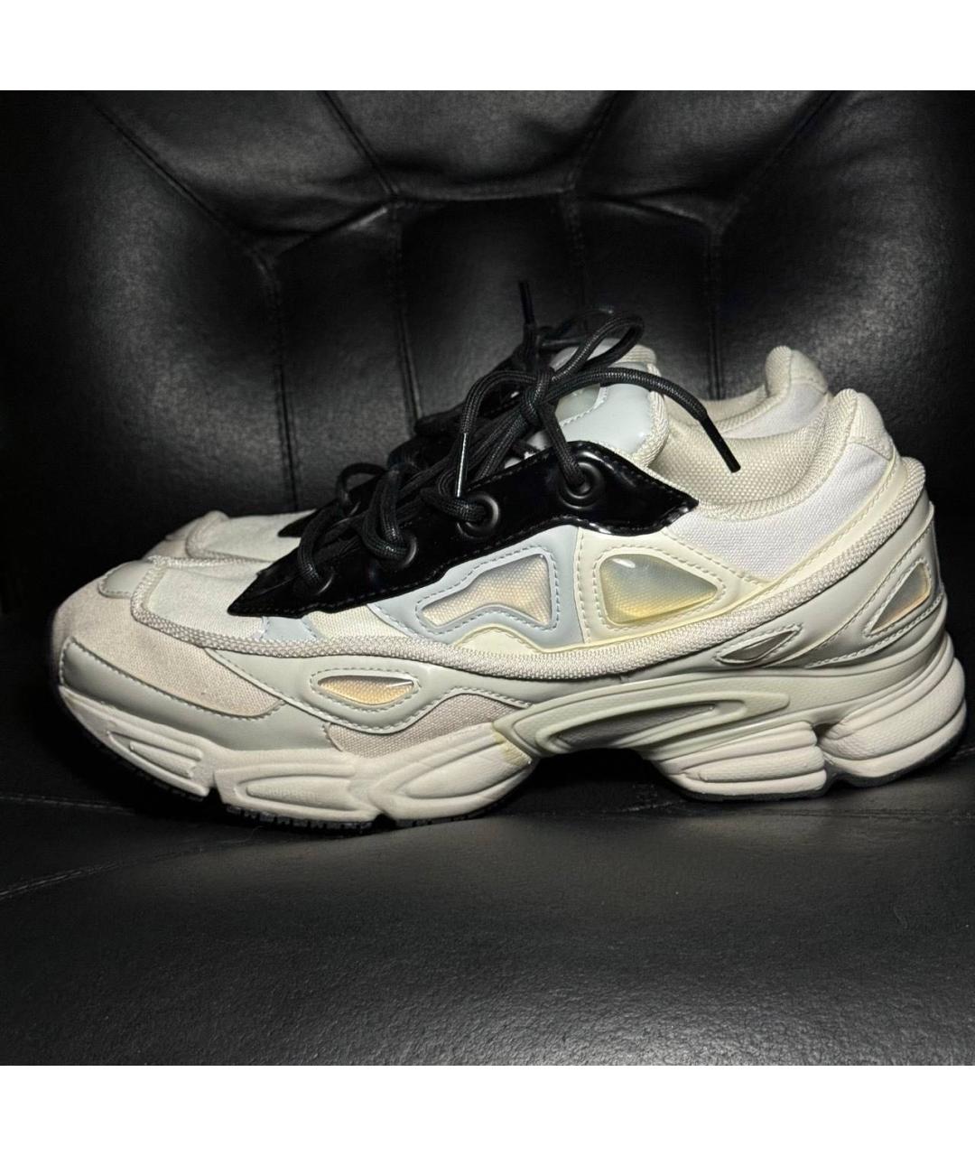 ADIDAS X RAF SIMONS Белые текстильные низкие кроссовки / кеды, фото 3