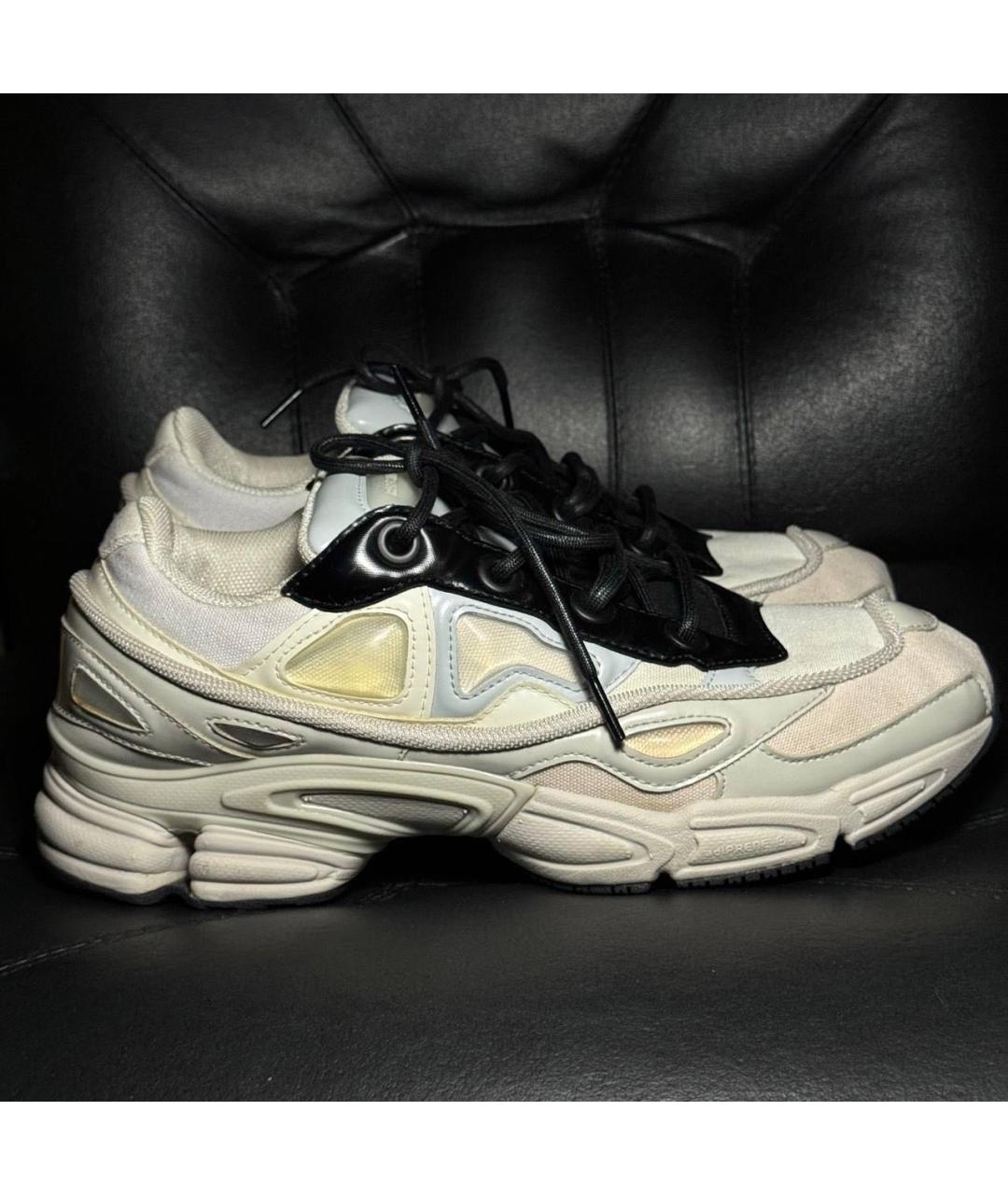 ADIDAS X RAF SIMONS Белые текстильные низкие кроссовки / кеды, фото 9