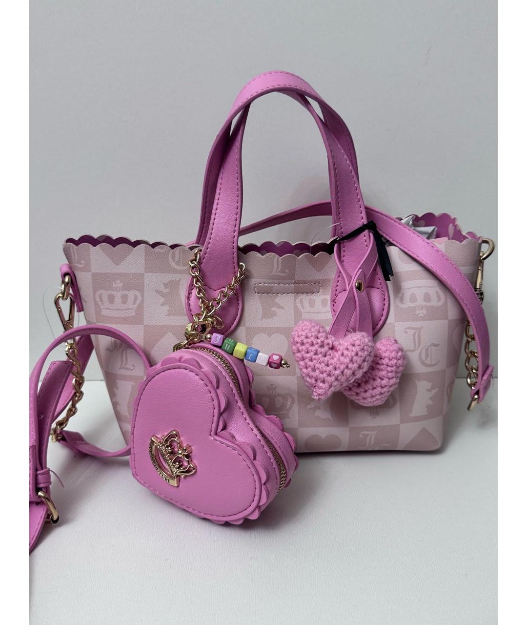JUICY COUTURE Розовая сумка с короткими ручками, фото 5