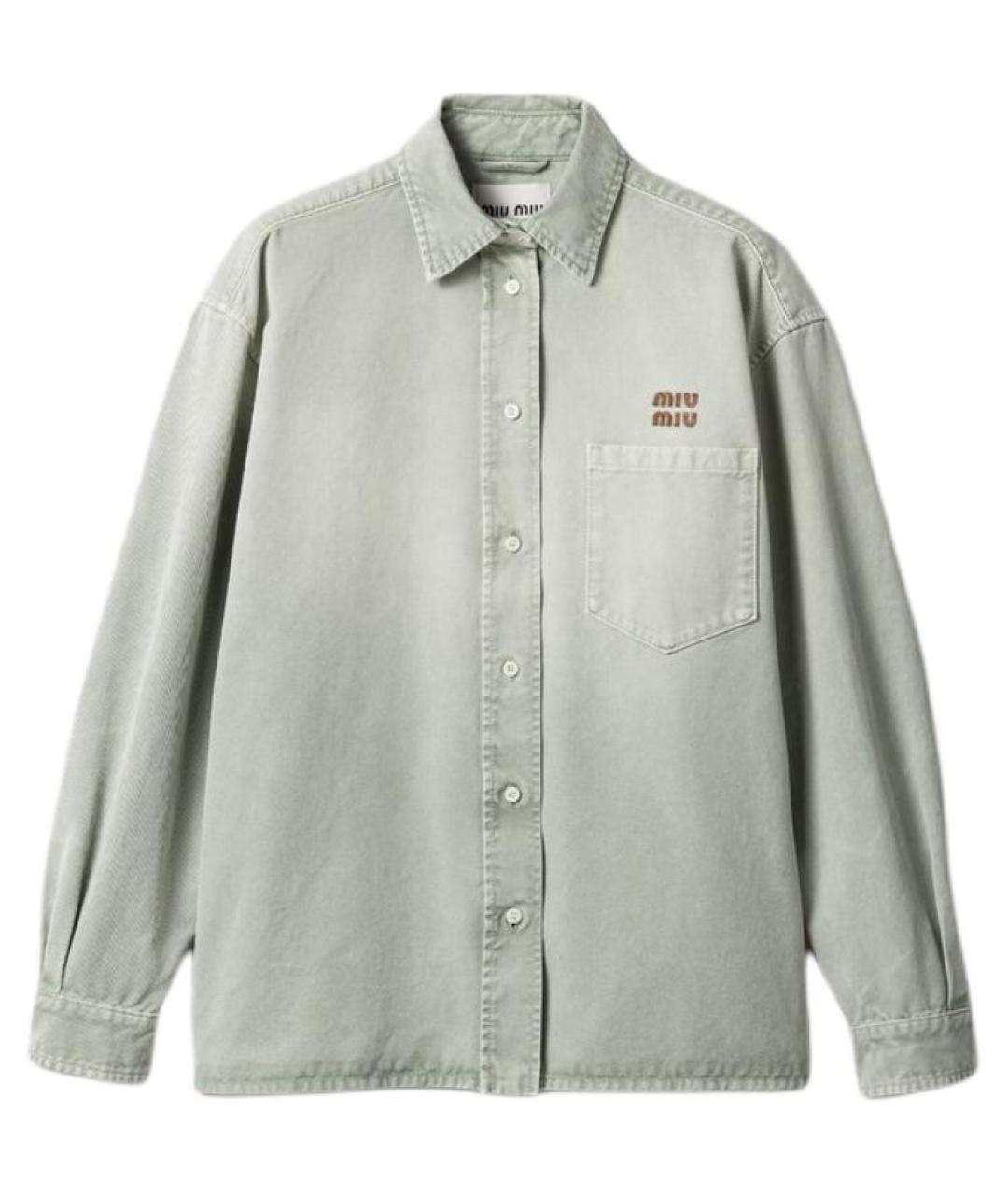 MIU MIU Зеленая рубашка, фото 1