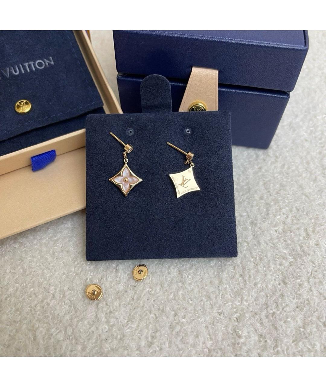 LOUIS VUITTON Золотые серьги из розового золота, фото 5