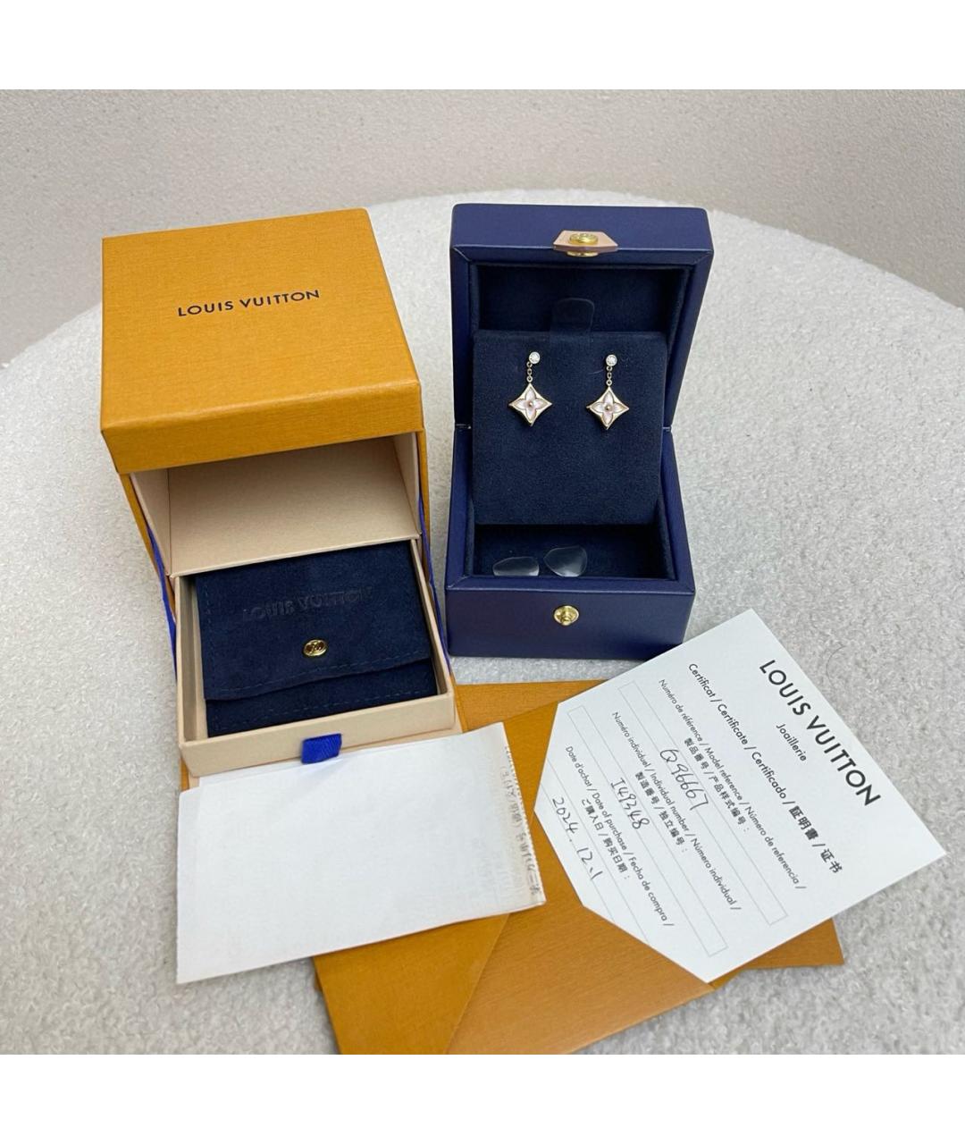 LOUIS VUITTON Золотые серьги из розового золота, фото 2