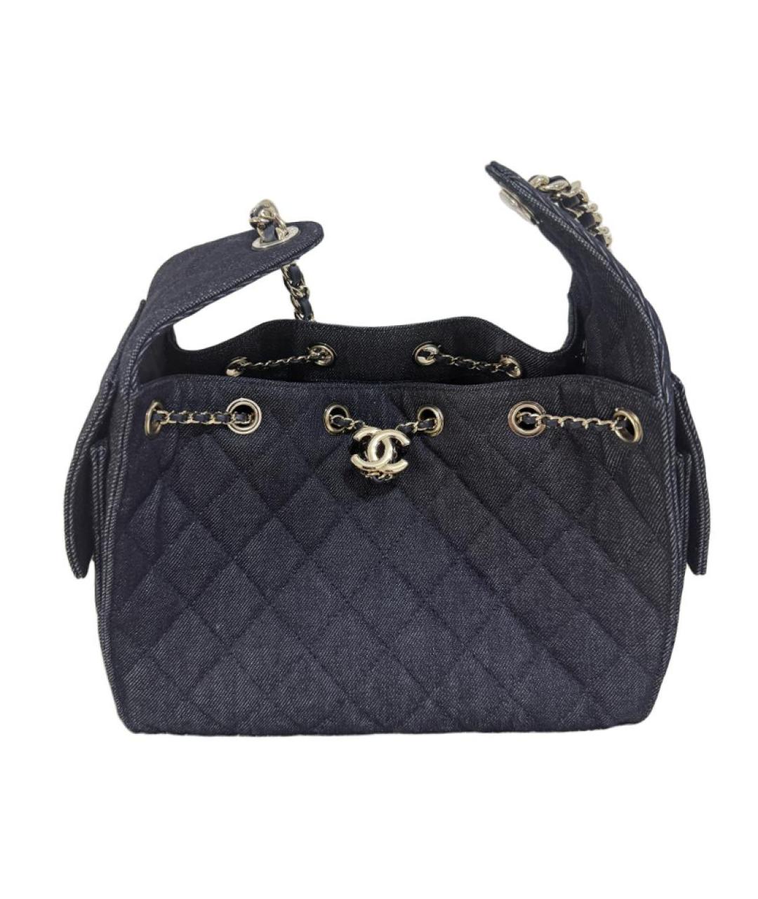 CHANEL Черная деним сумка через плечо, фото 1