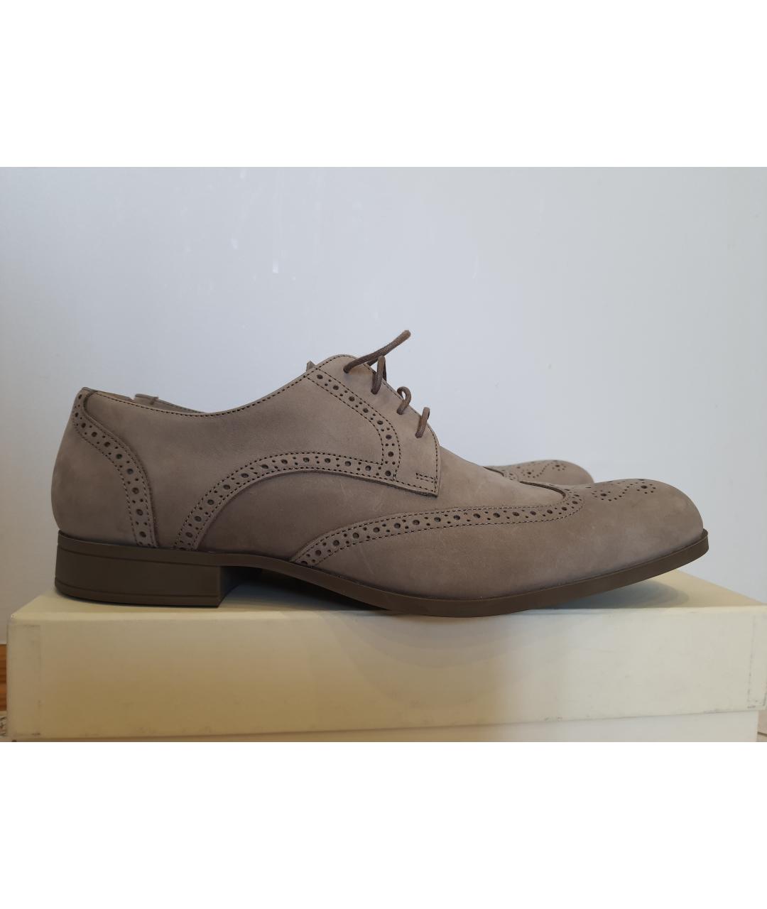 KENZO Бежевые нубуковые туфли, фото 8