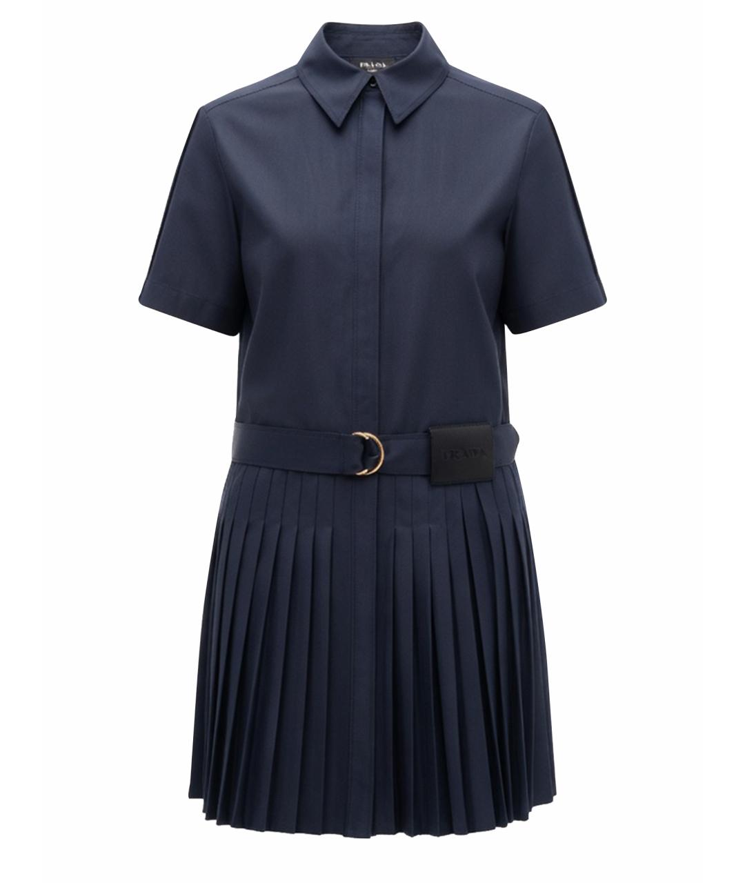 LOEWE Синее хлопковое повседневное платье, фото 4