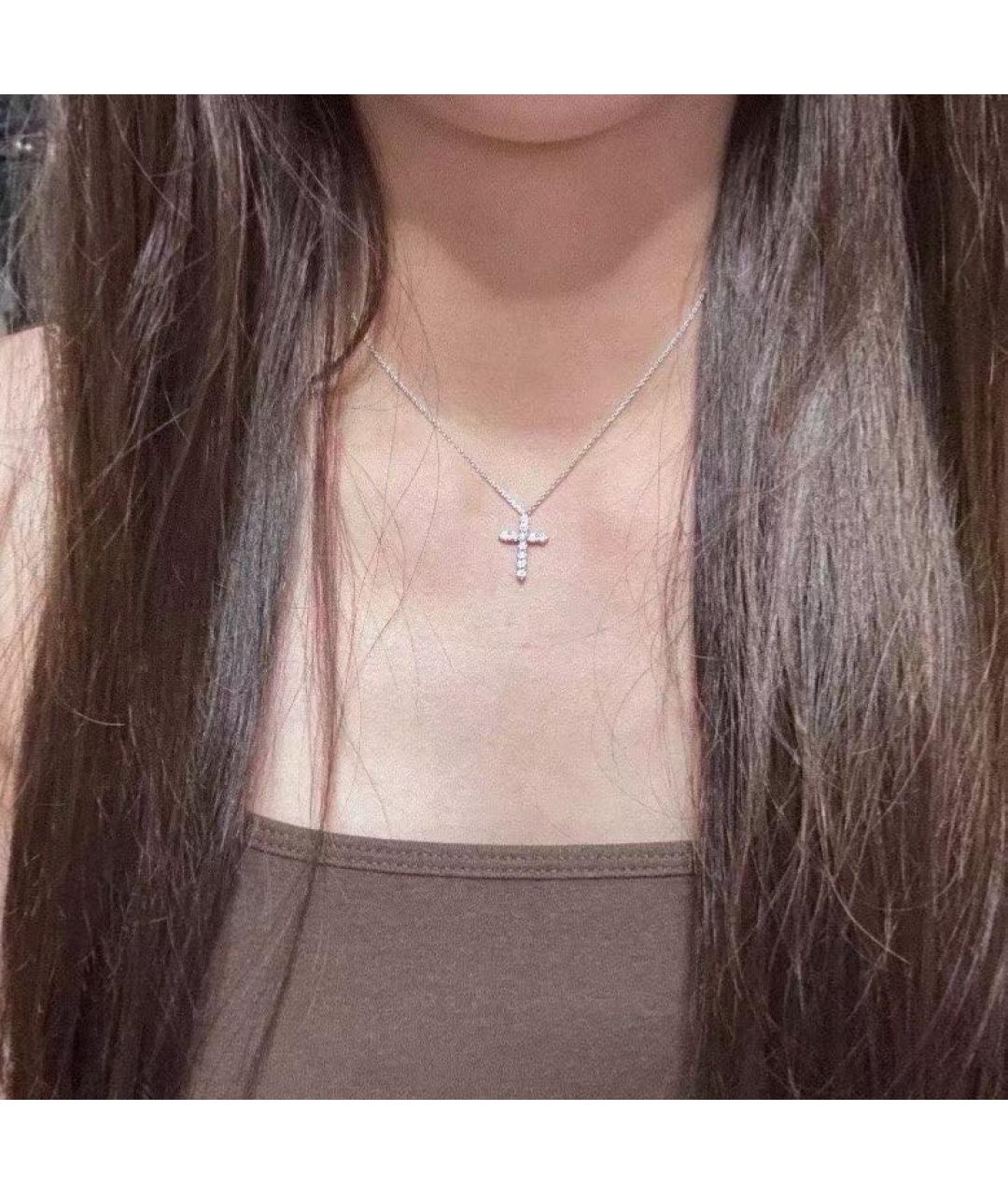 CARTIER Серебряное колье из белого золота, фото 8