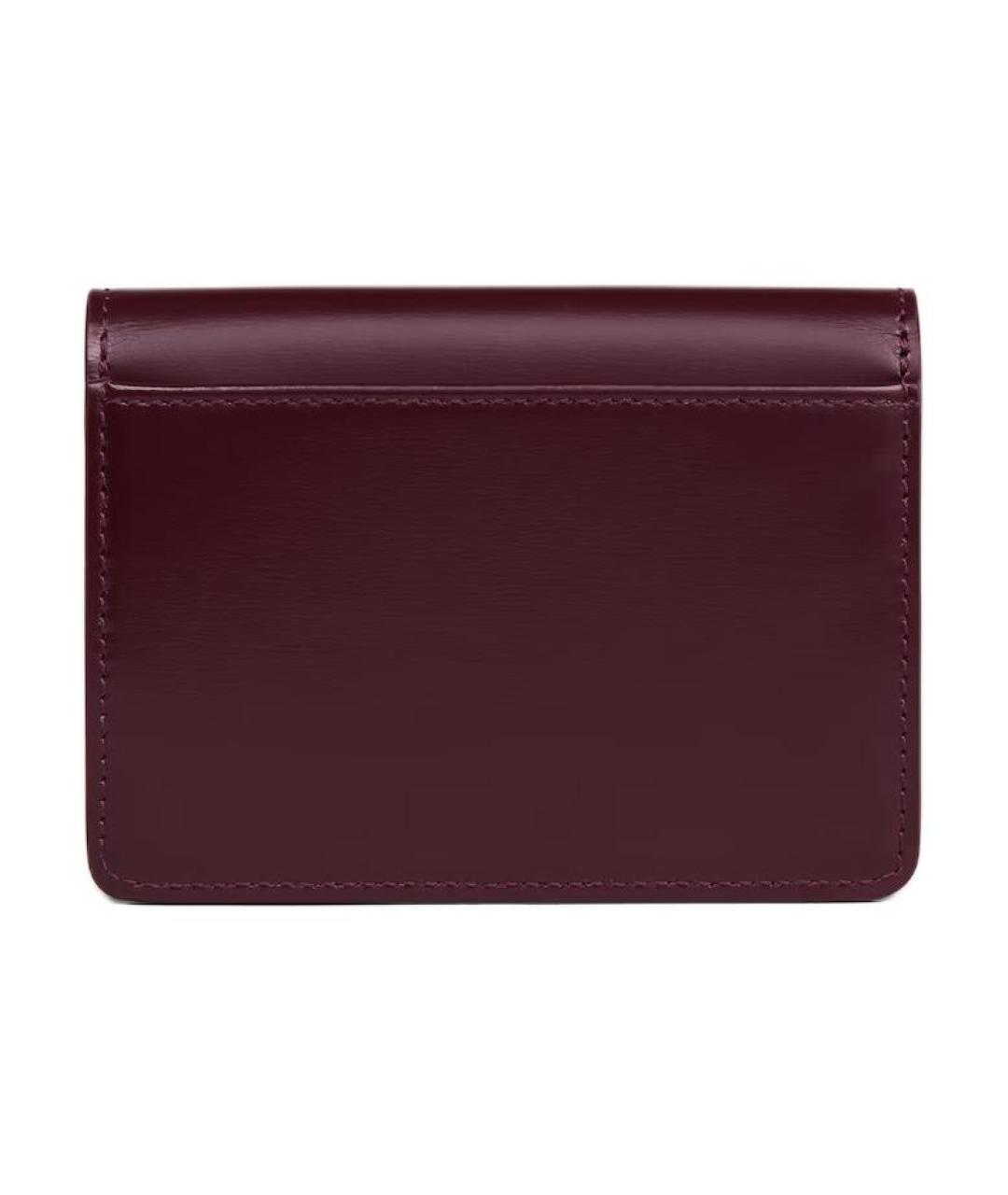 CELINE Бордовый кожаный кардхолдер, фото 3
