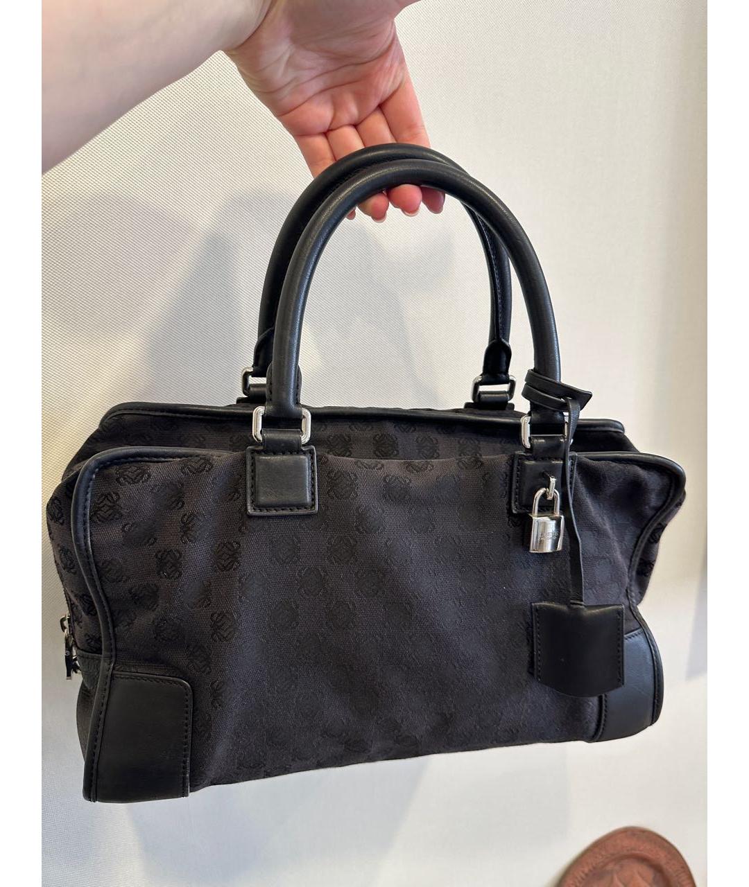 LOEWE Черная сумка с короткими ручками, фото 8