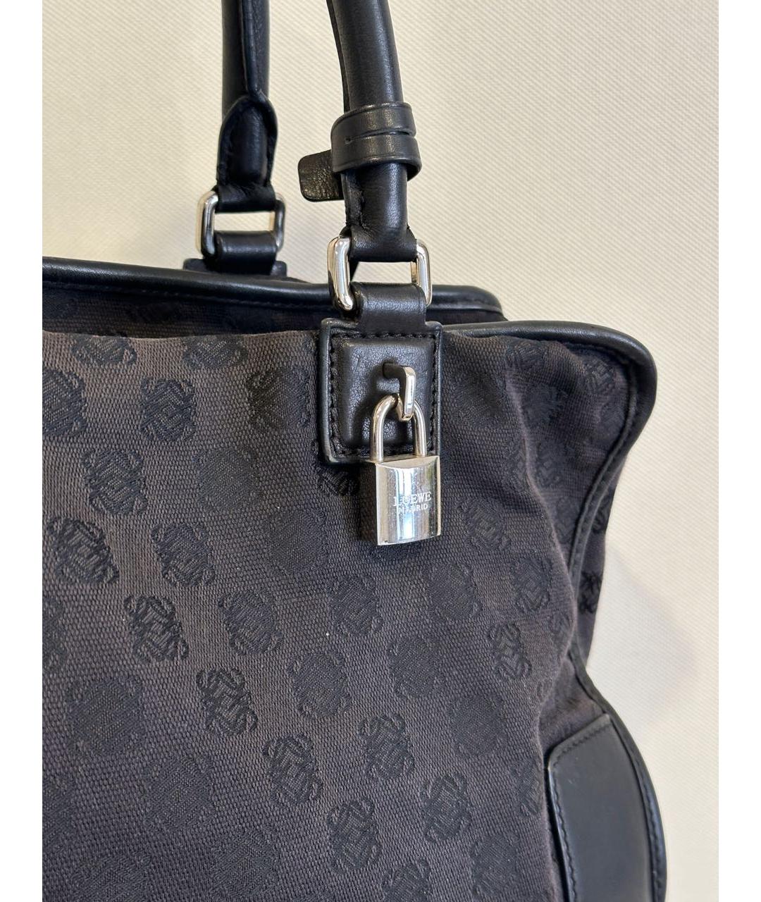 LOEWE Черная сумка с короткими ручками, фото 6