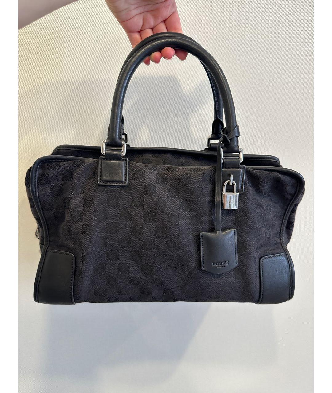 LOEWE Черная сумка с короткими ручками, фото 9