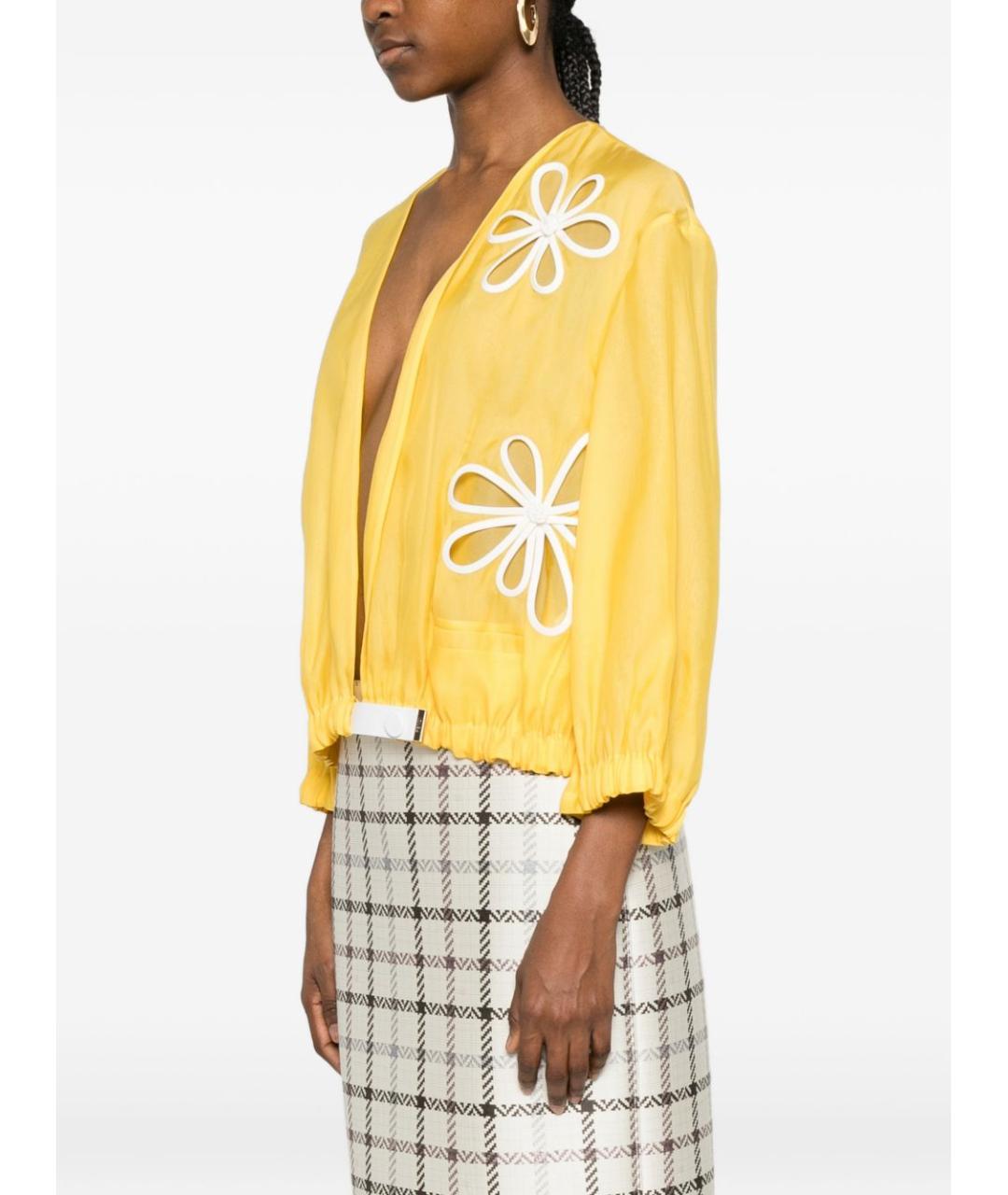 FENDI Желтая вискозная куртка, фото 5