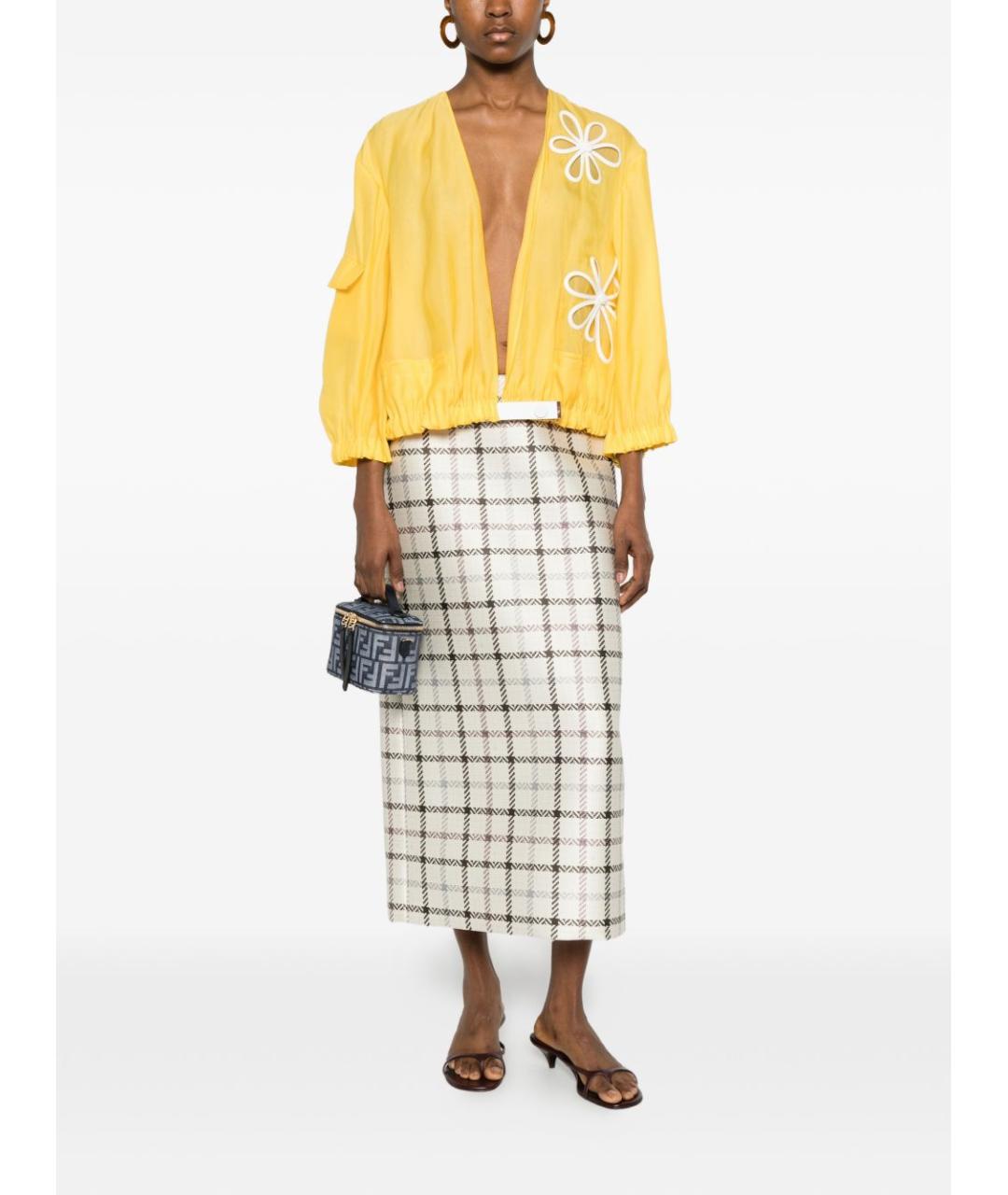 FENDI Желтая вискозная куртка, фото 4