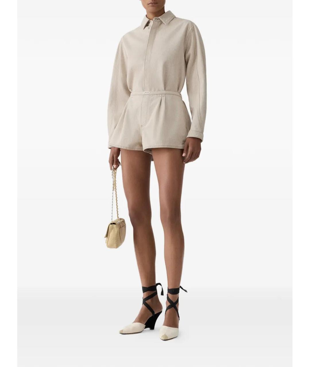 JACQUEMUS Бежевые хлопковые шорты, фото 2