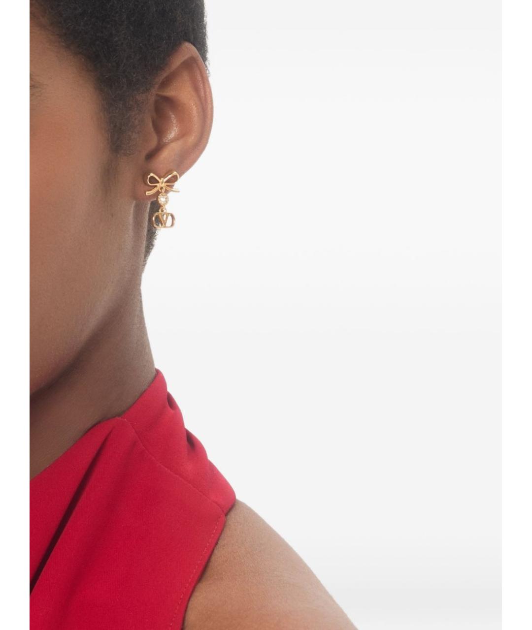 VALENTINO Золотые металлические серьги, фото 3