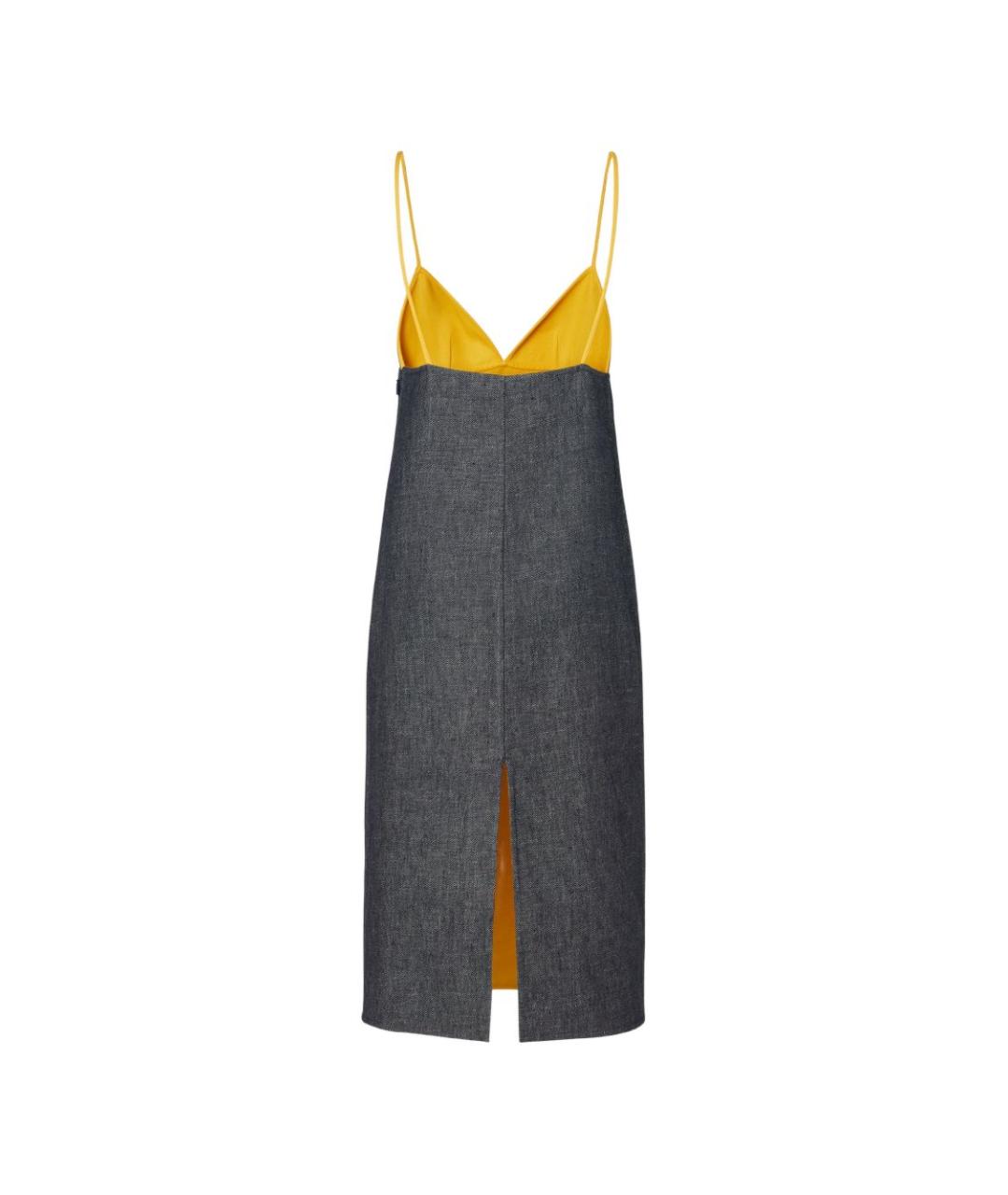 FENDI Синее хлопковое повседневное платье, фото 2