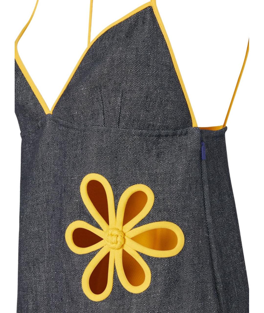 FENDI Синее хлопковое повседневное платье, фото 3