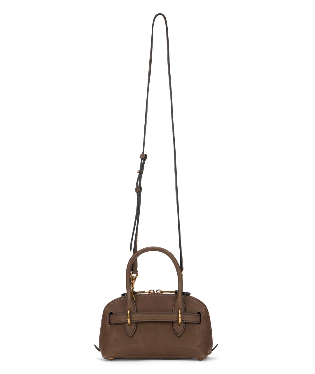 MIU MIU Коричневая кожаная сумка через плечо, фото 3