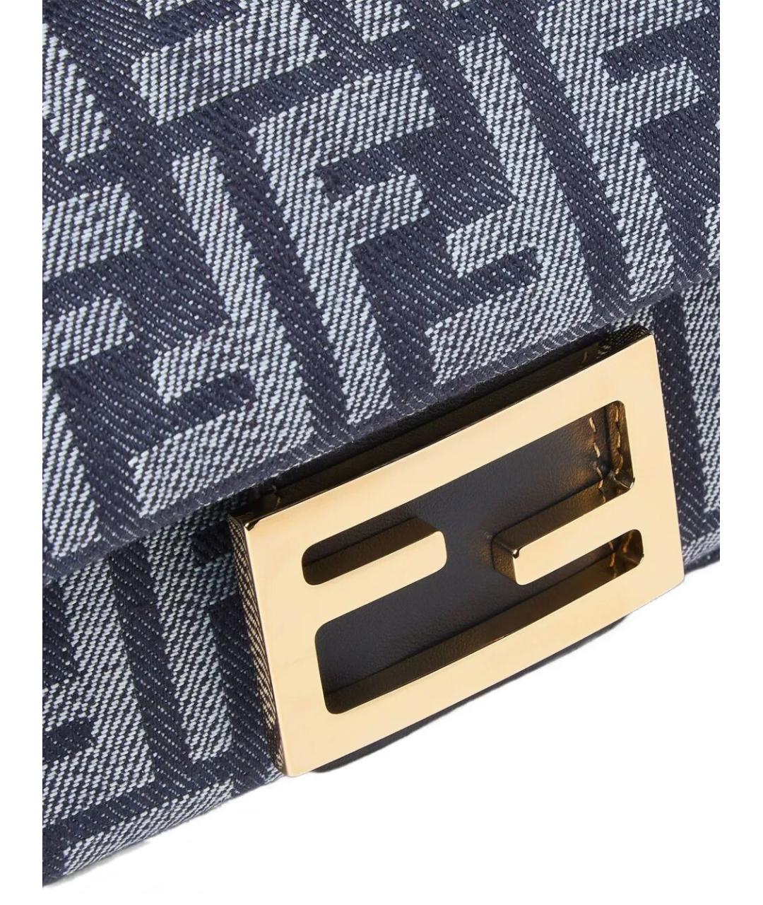 FENDI Синяя тканевая сумка через плечо, фото 4