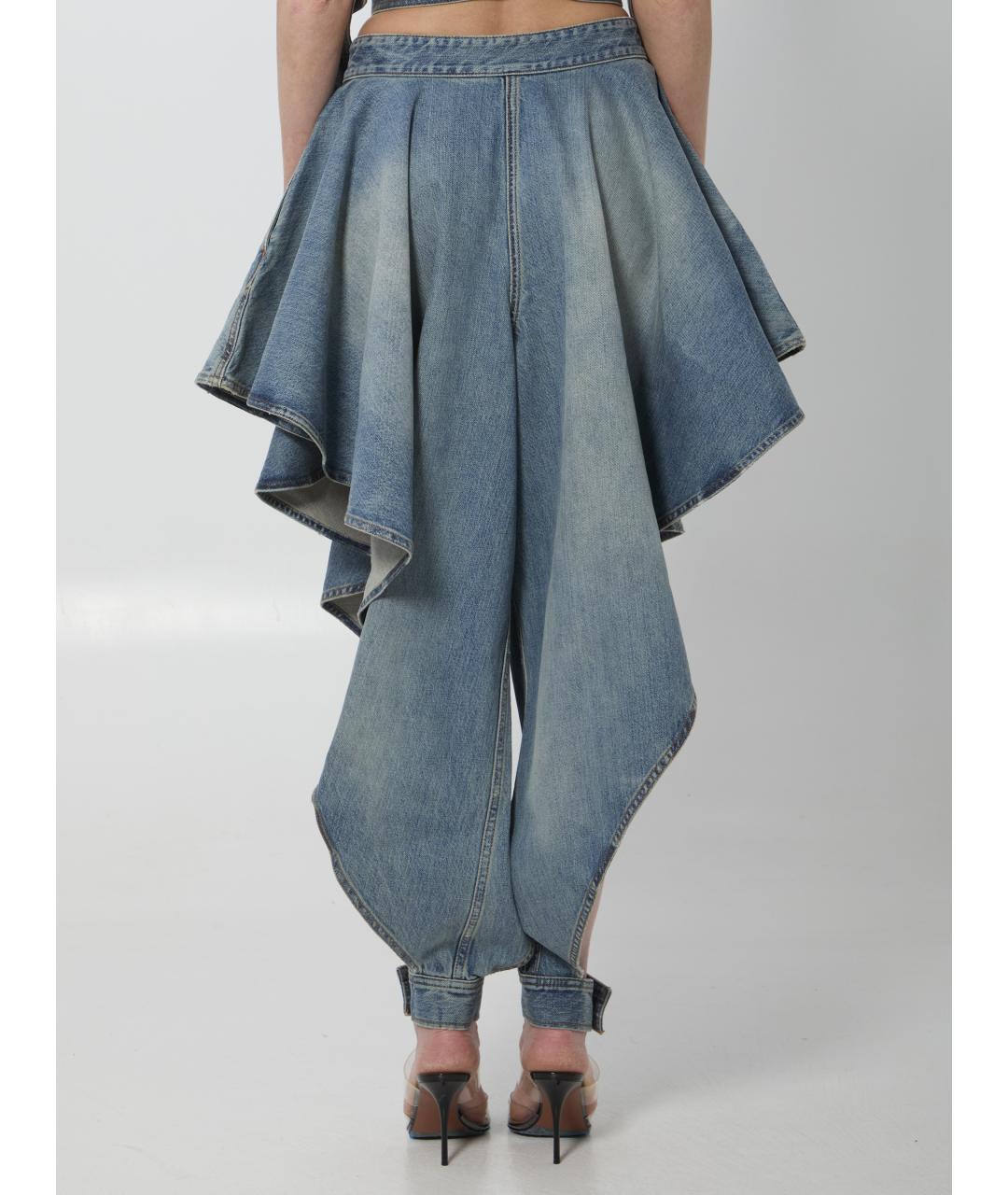 ALAIA Синие хлопковые прямые джинсы, фото 5