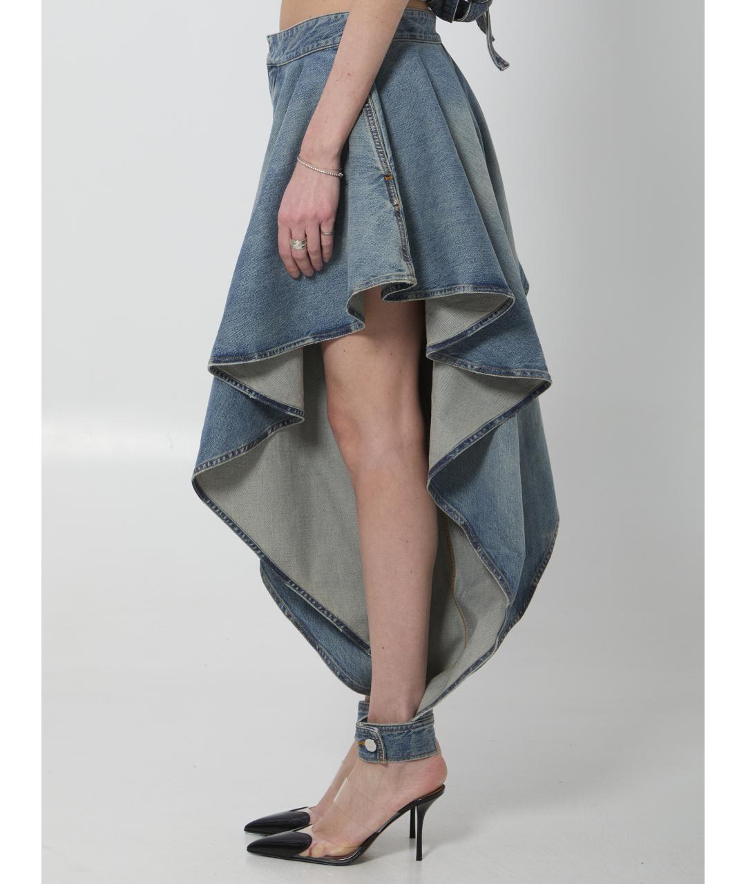 ALAIA Синие хлопковые прямые джинсы, фото 4