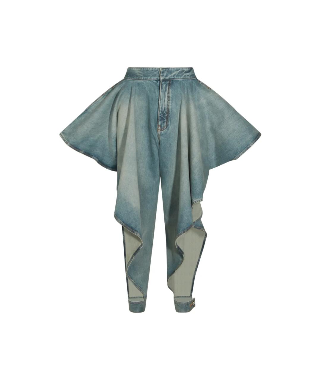 ALAIA Синие хлопковые прямые джинсы, фото 1