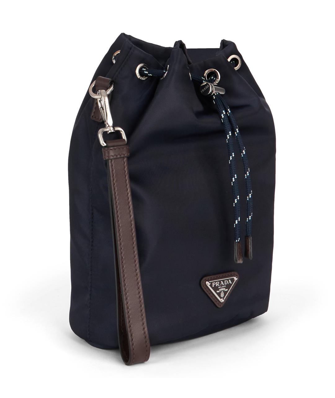PRADA Синяя синтетическая барсетка, фото 3