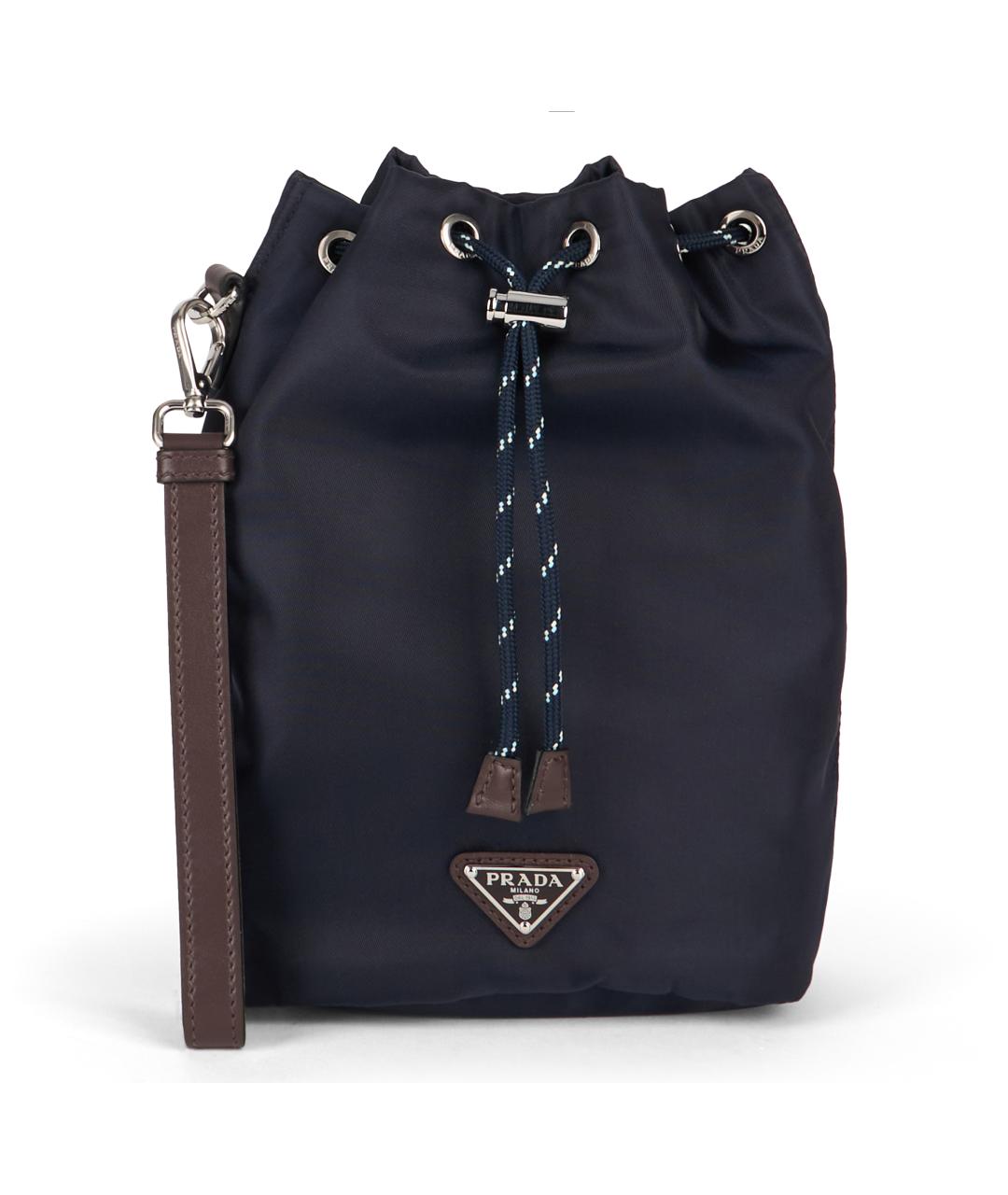 PRADA Синяя синтетическая барсетка, фото 2
