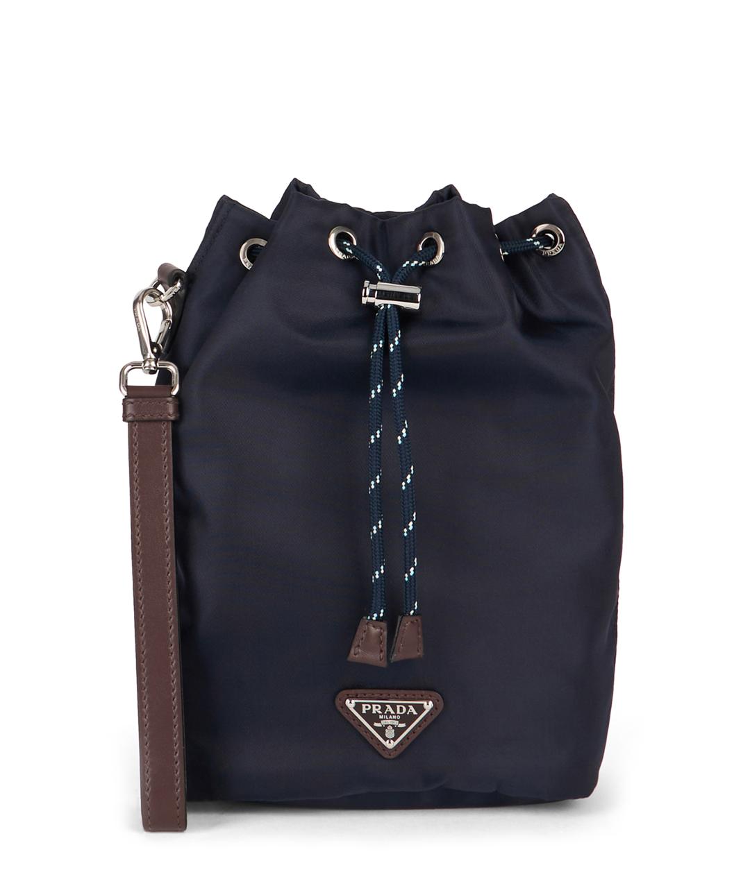 PRADA Синяя синтетическая барсетка, фото 1