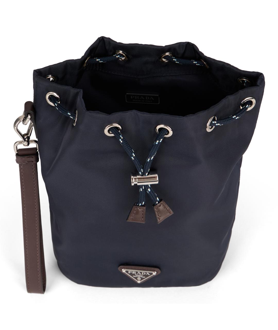 PRADA Синяя синтетическая барсетка, фото 5