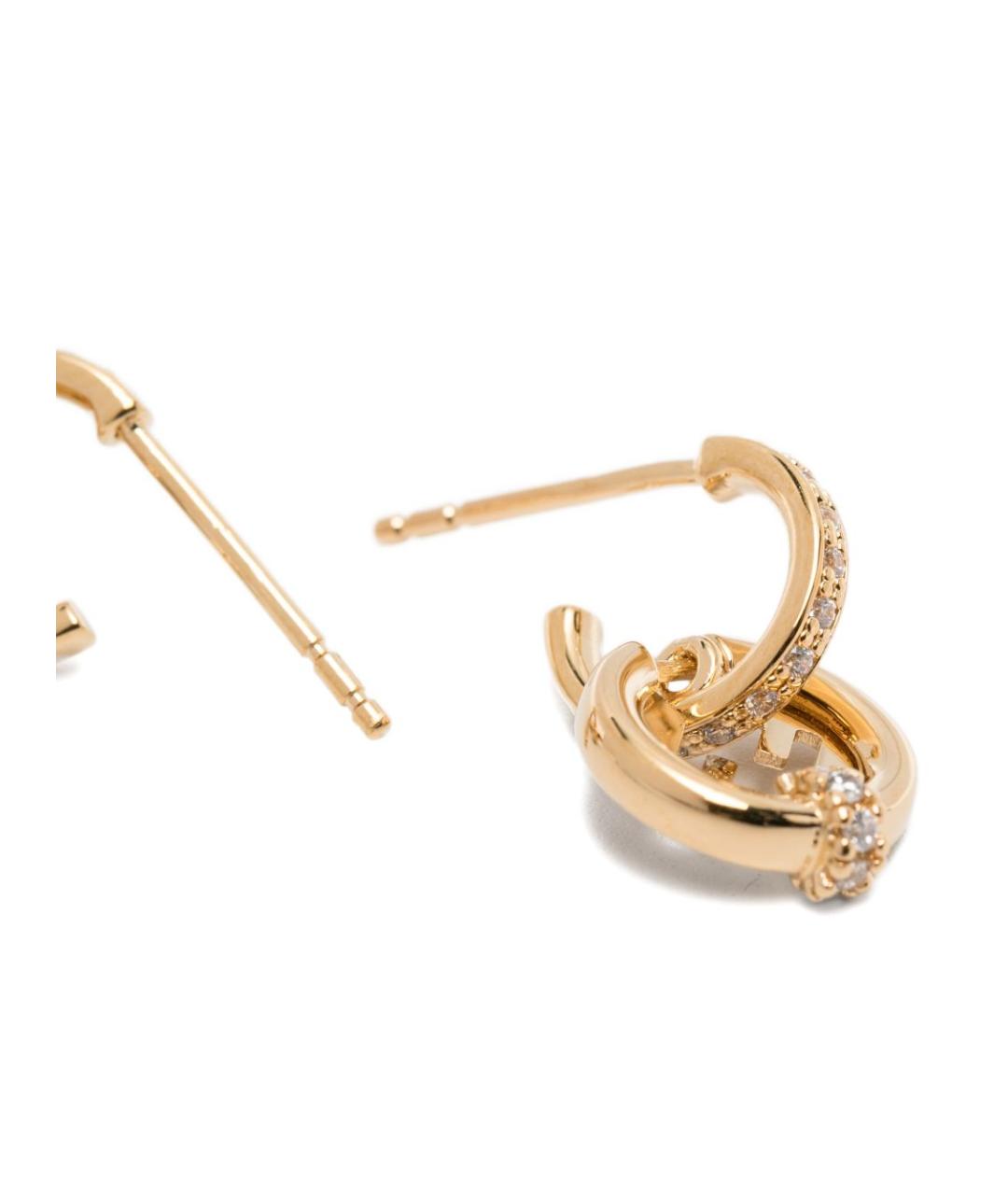 FENDI Золотые металлические серьги, фото 2