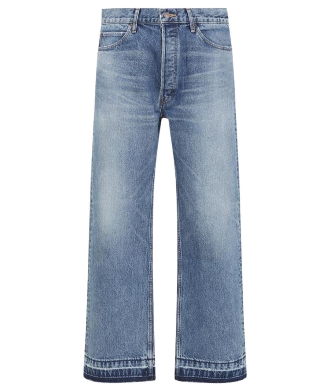 CELINE Синие хлопковые прямые джинсы, фото 1