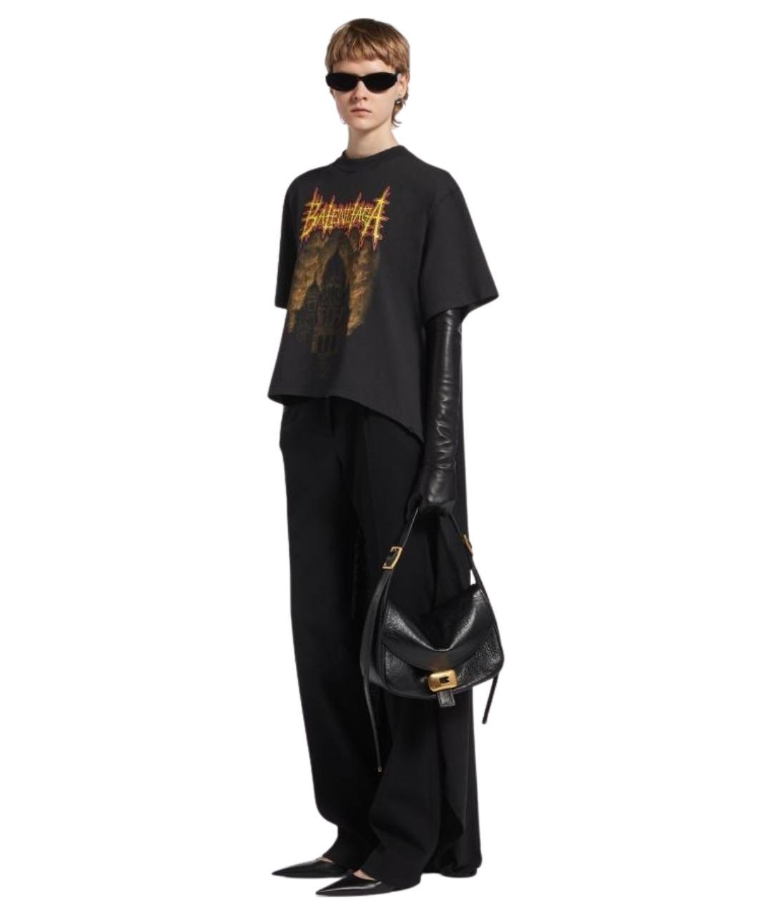 BALENCIAGA Черное хлопковое платье, фото 3