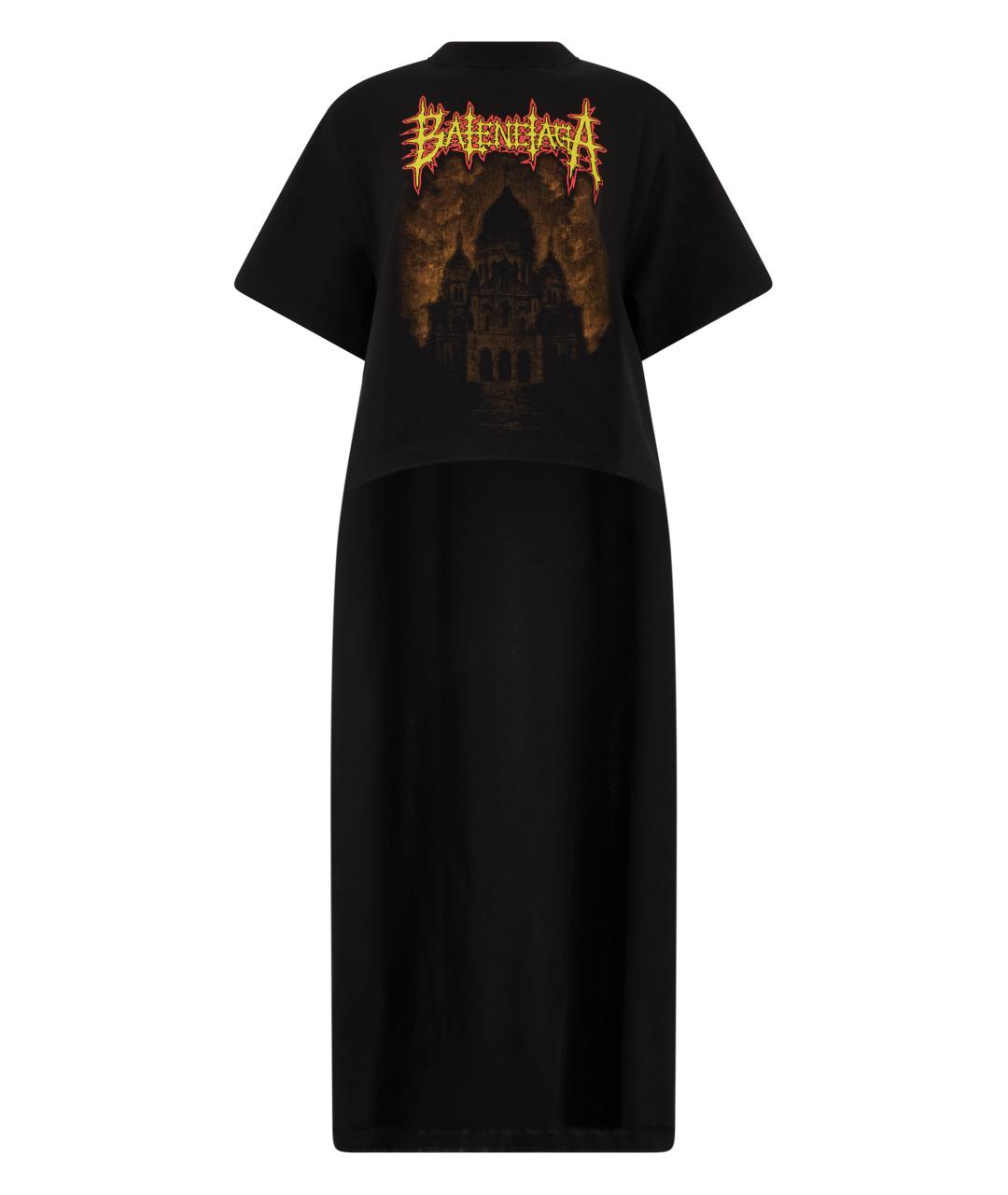 BALENCIAGA Черное хлопковое платье, фото 1