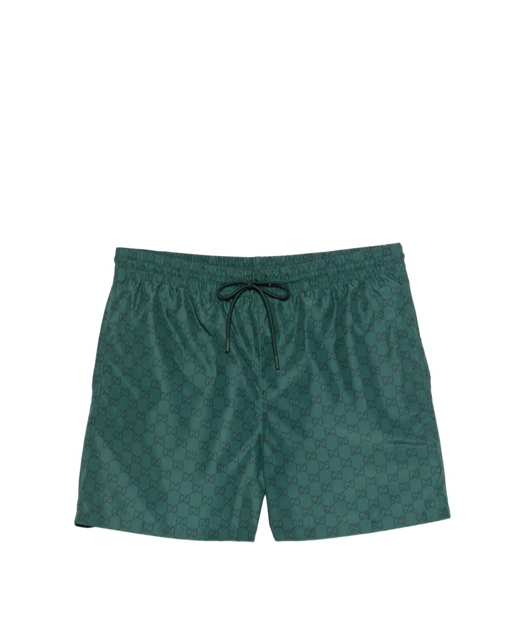 GUCCI Зеленые полиамидовые плавки, фото 1