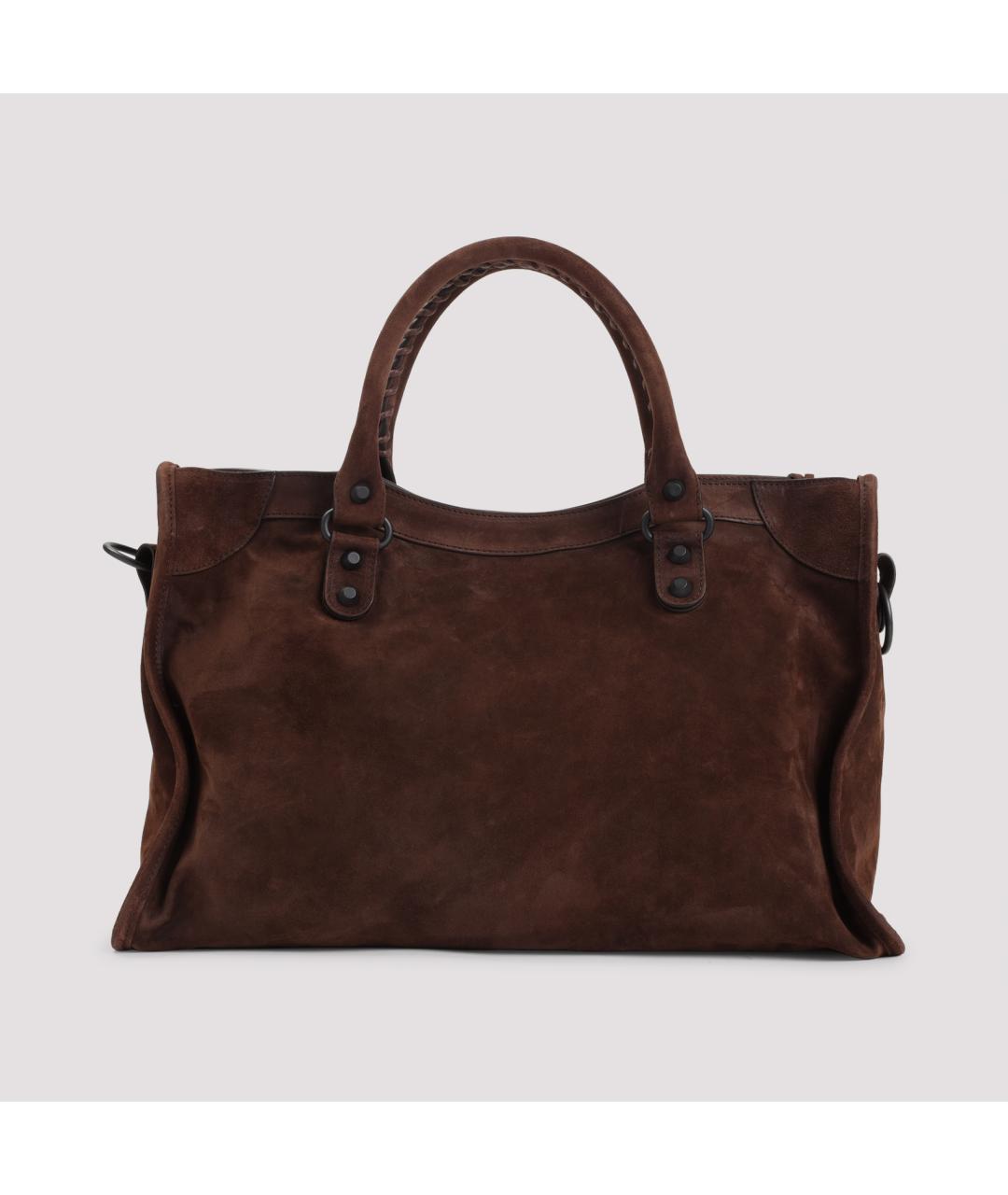 BALENCIAGA Коричневая кожаная сумка через плечо, фото 3