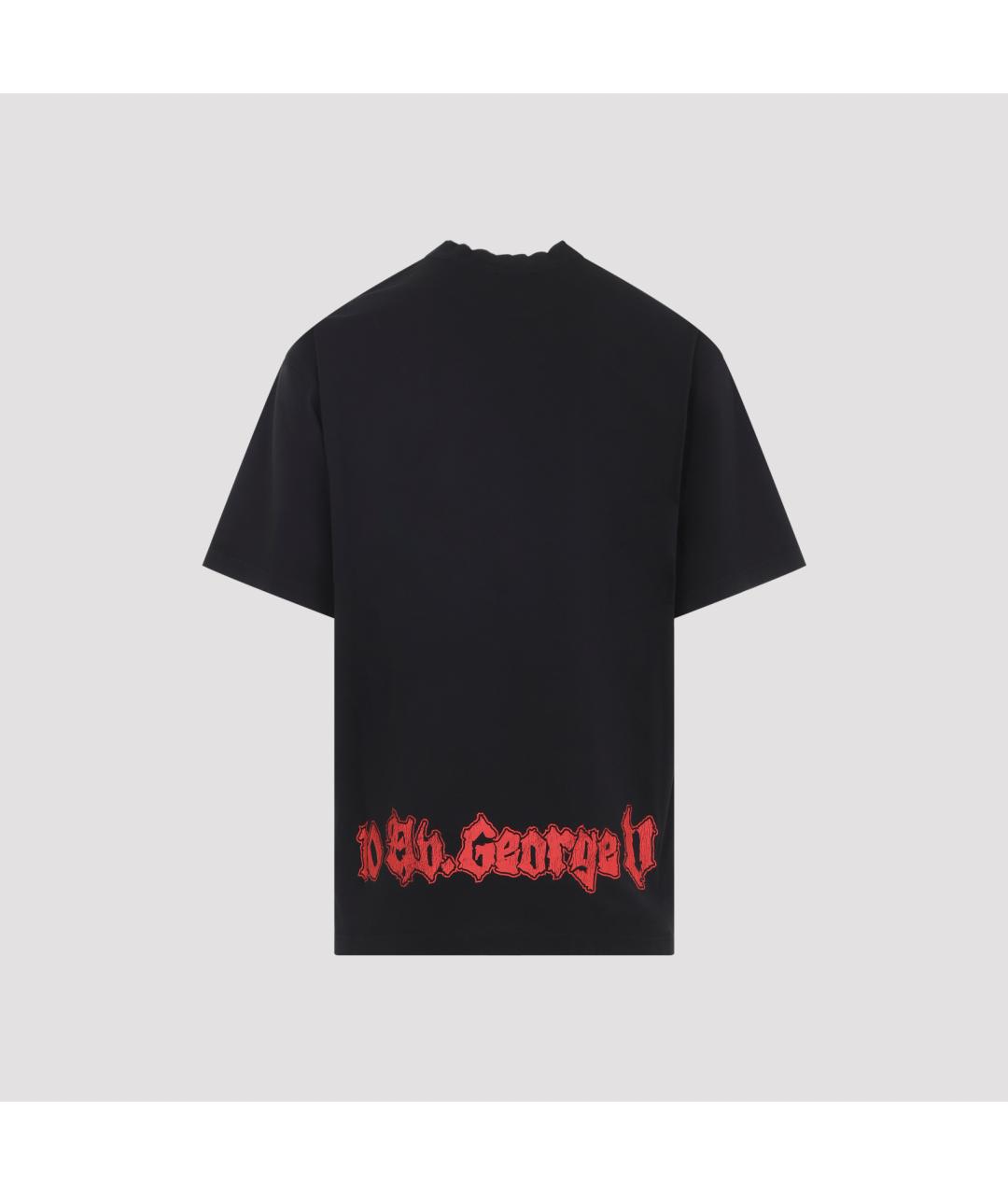 BALENCIAGA Черная хлопковая футболка, фото 2