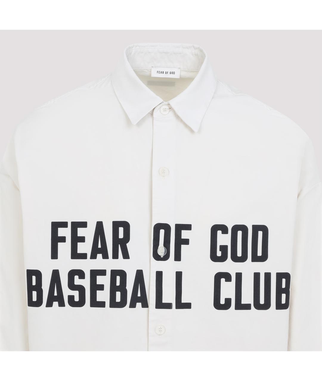 FEAR OF GOD Белая хлопковая кэжуал рубашка, фото 4