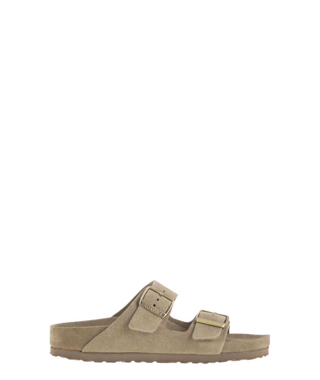 BIRKENSTOCK Серые замшевые сандалии, фото 1