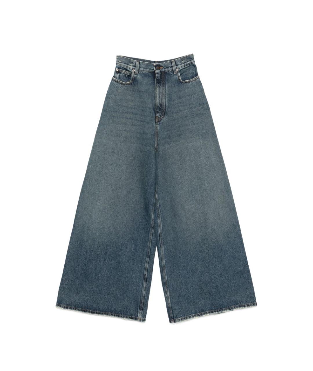 BALENCIAGA Синие хлопковые прямые джинсы, фото 1