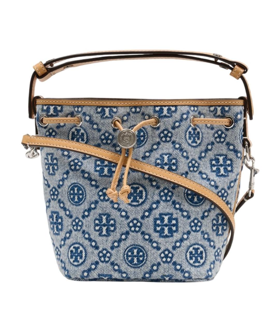 TORY BURCH Синяя кожаная сумка через плечо, фото 1